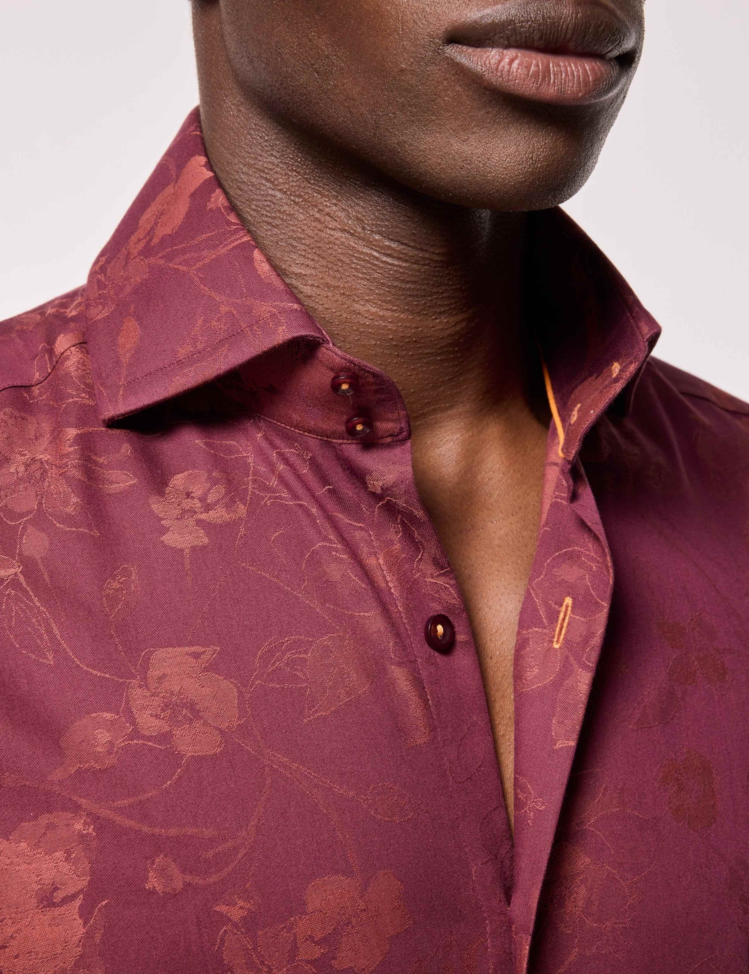 Slim Fit Pure Cotton Floral Dress Shirt 4 of 5