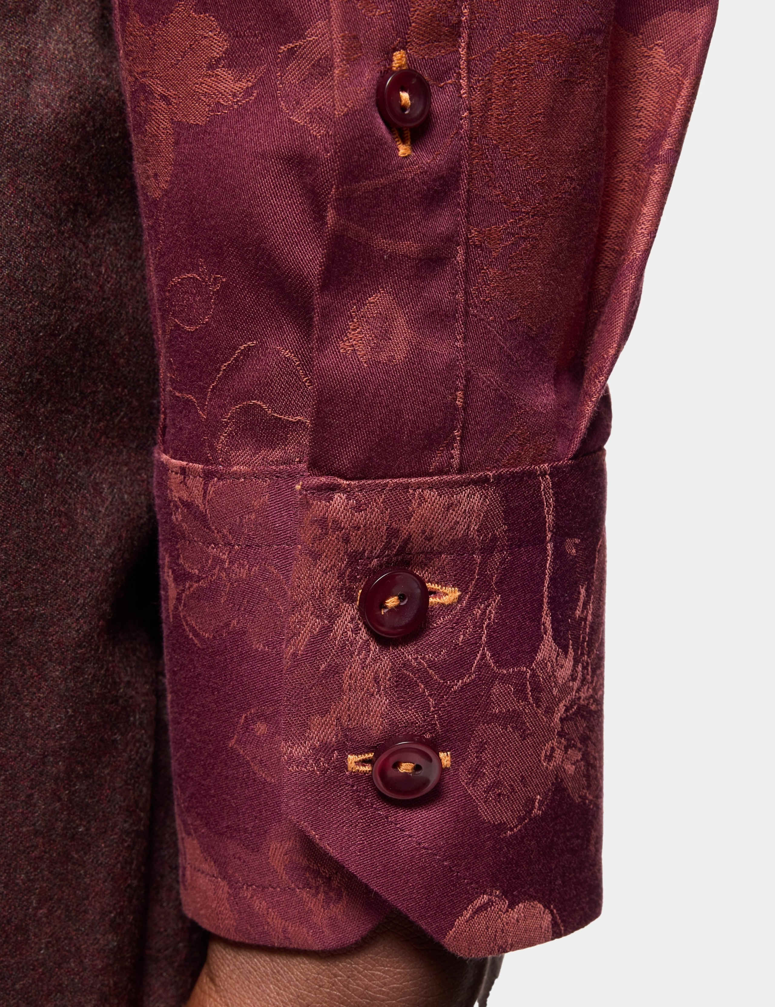 Slim Fit Pure Cotton Floral Dress Shirt 5 of 5