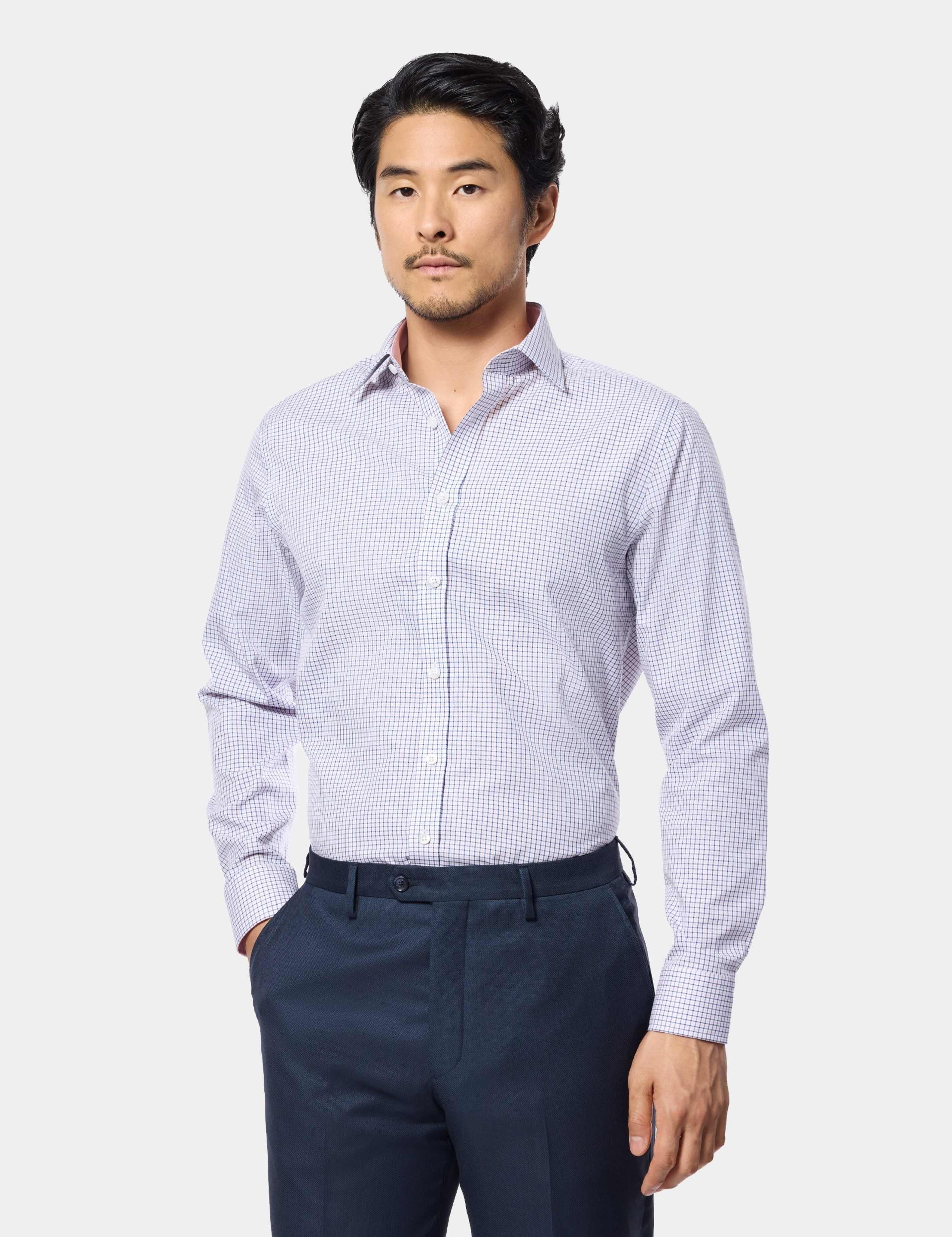 Slim Fit Non-Iron Pure Cotton Checked Shirt 1 of 5