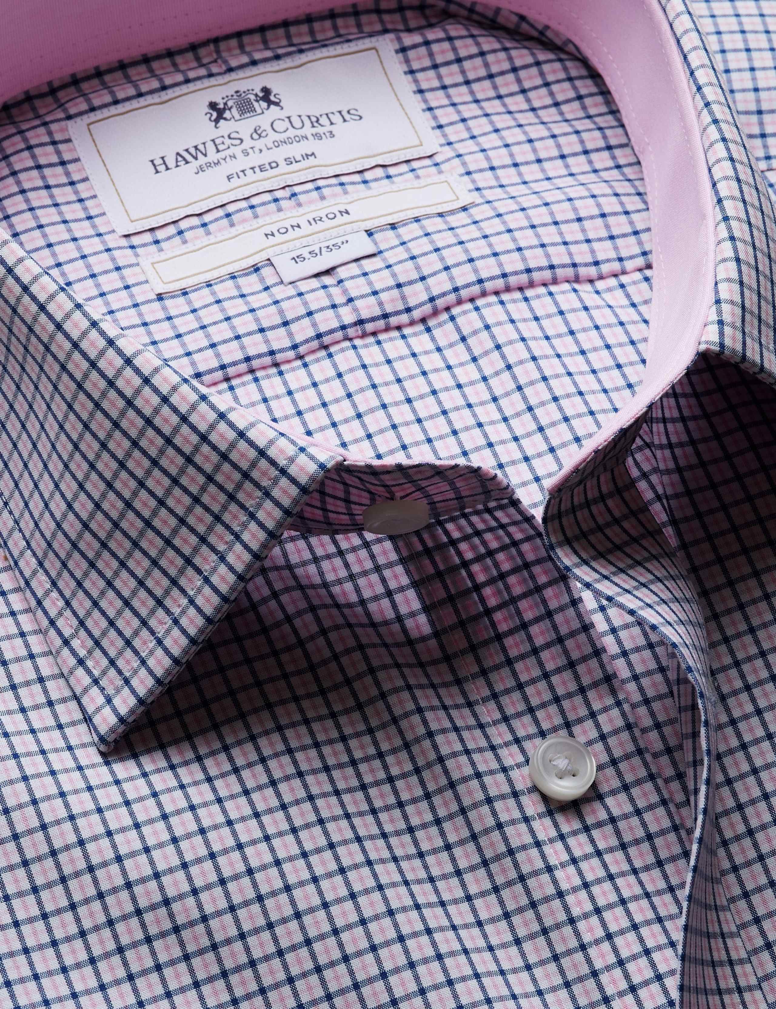 Slim Fit Non-Iron Pure Cotton Checked Shirt 4 of 5