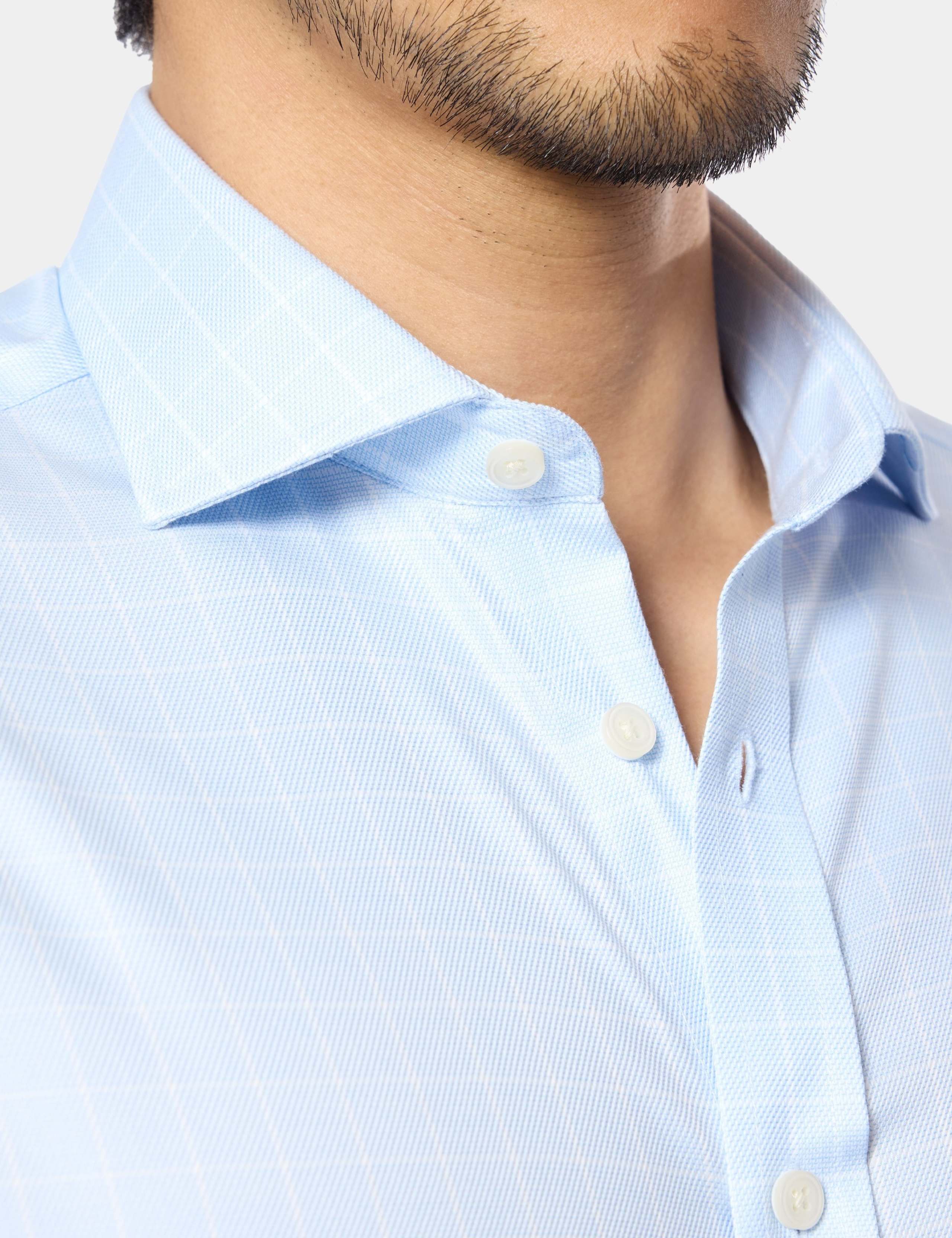 Slim Fit Non-Iron Pure Cotton Checked Shirt 2 of 4