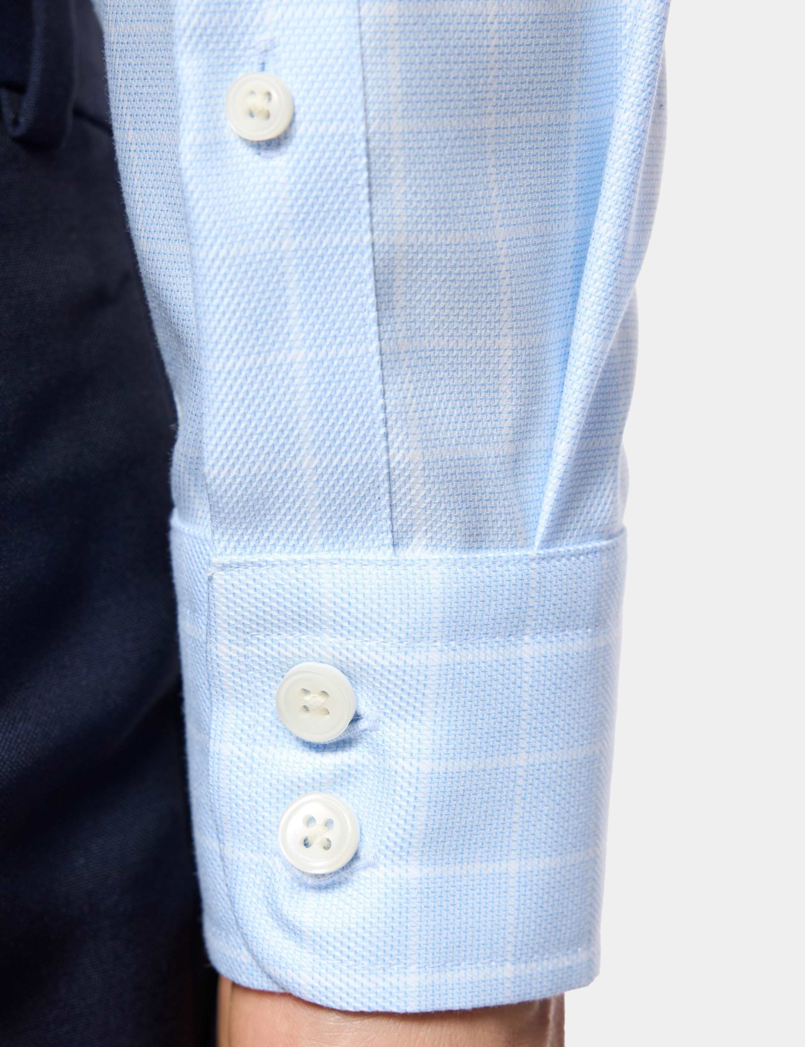 Slim Fit Non-Iron Pure Cotton Checked Shirt 4 of 4