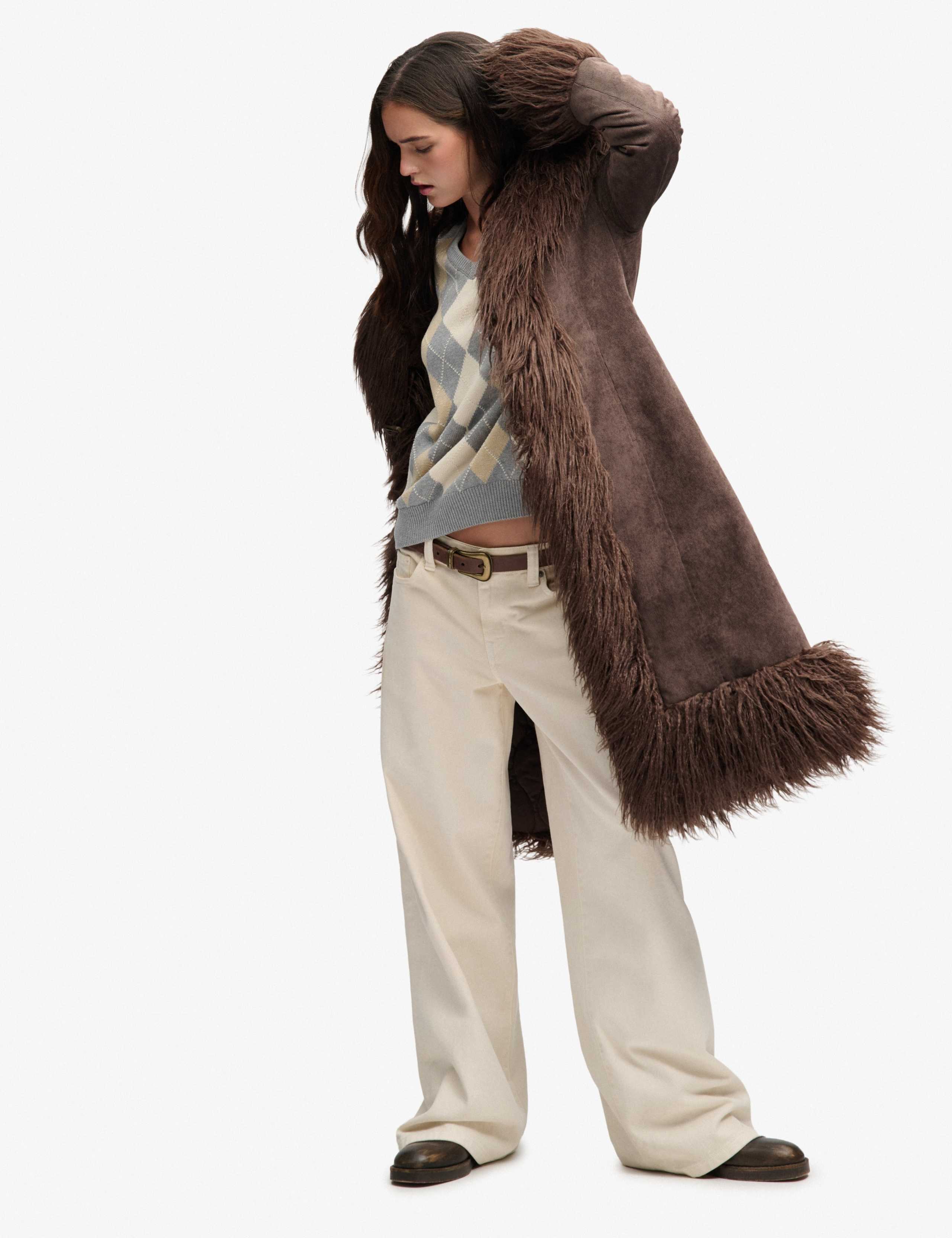 Cord Longline Afghan Coat 3 of 8