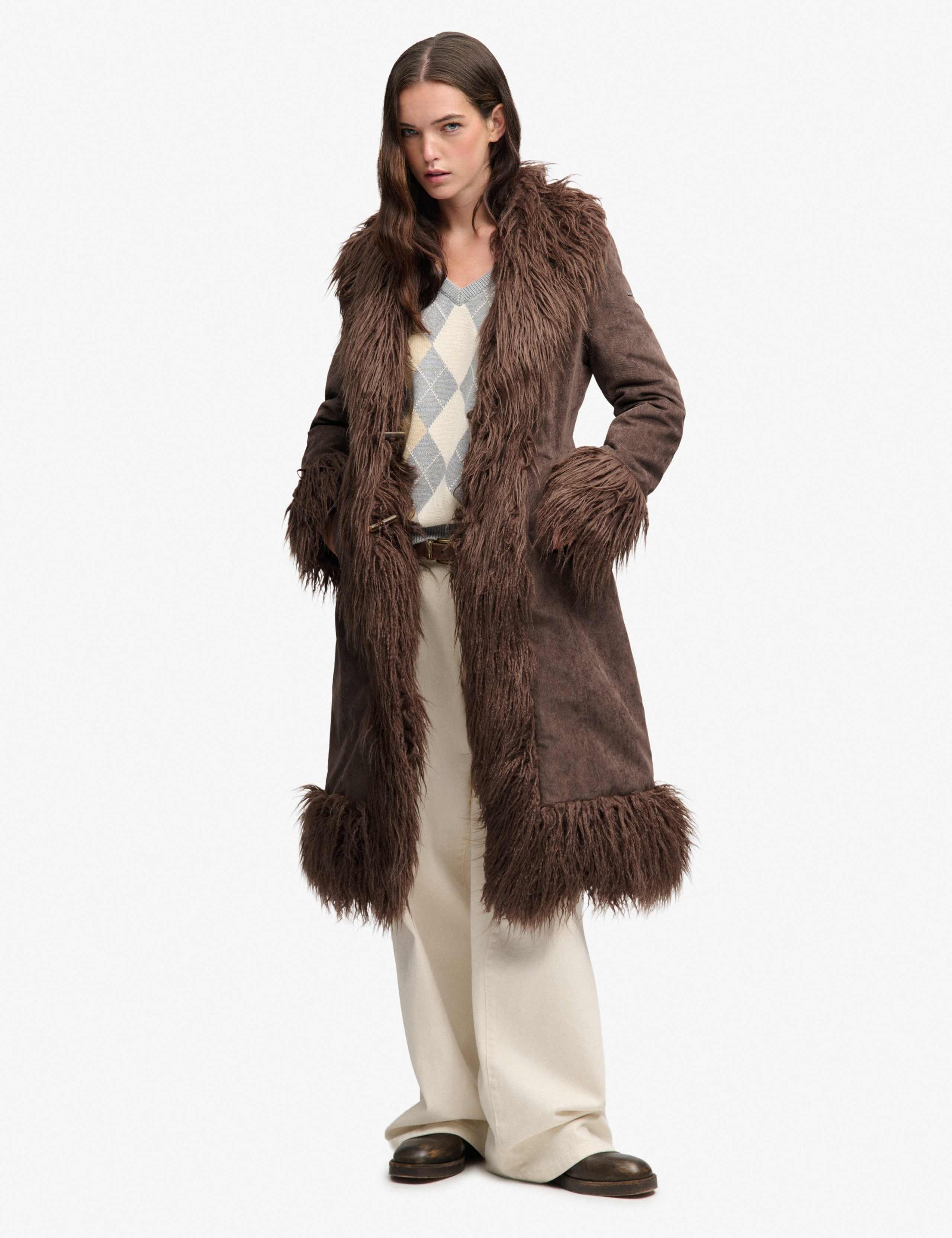 Cord Longline Afghan Coat 7 of 8