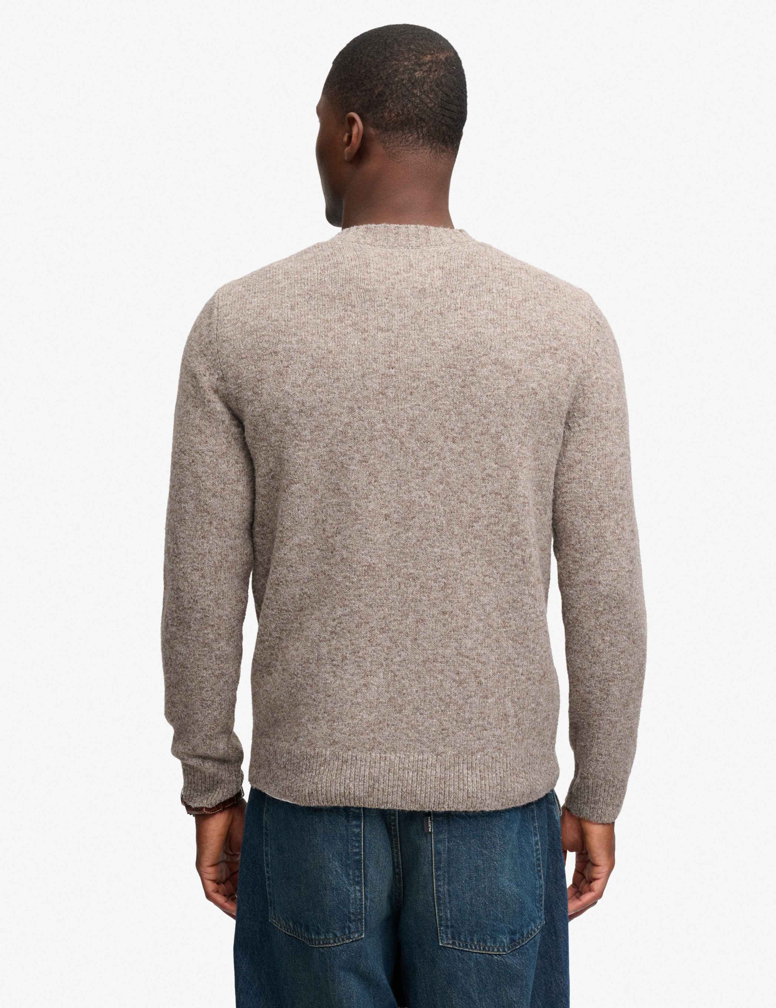 Cotton Blend Cable Crew Neck Jumper 6 of 7