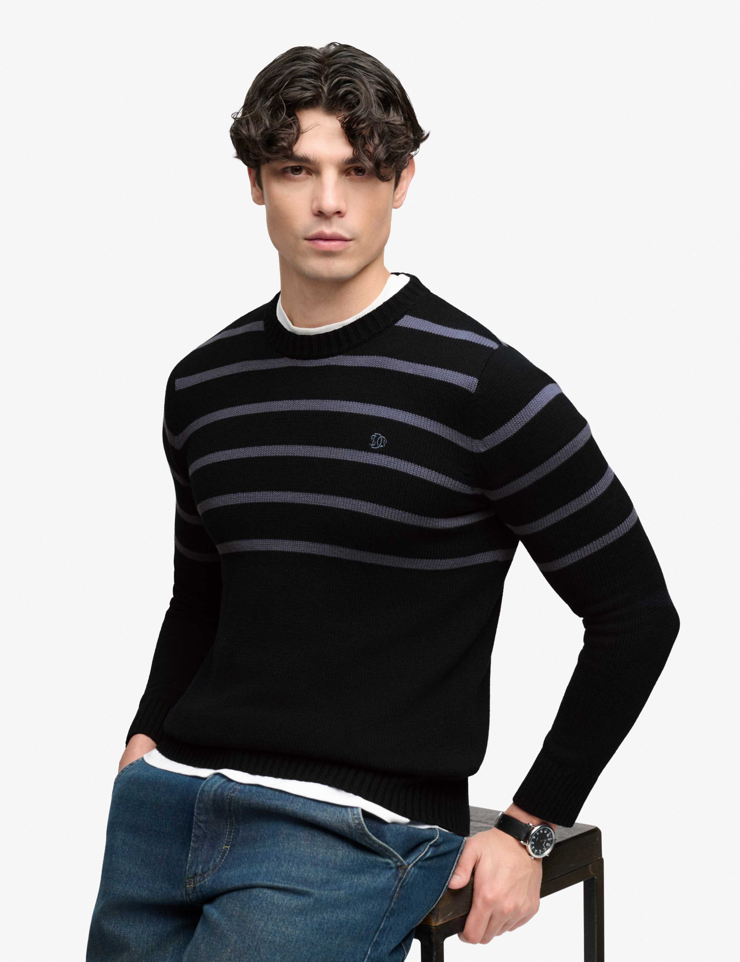 Pure Cotton Striped Jumper 2 of 5