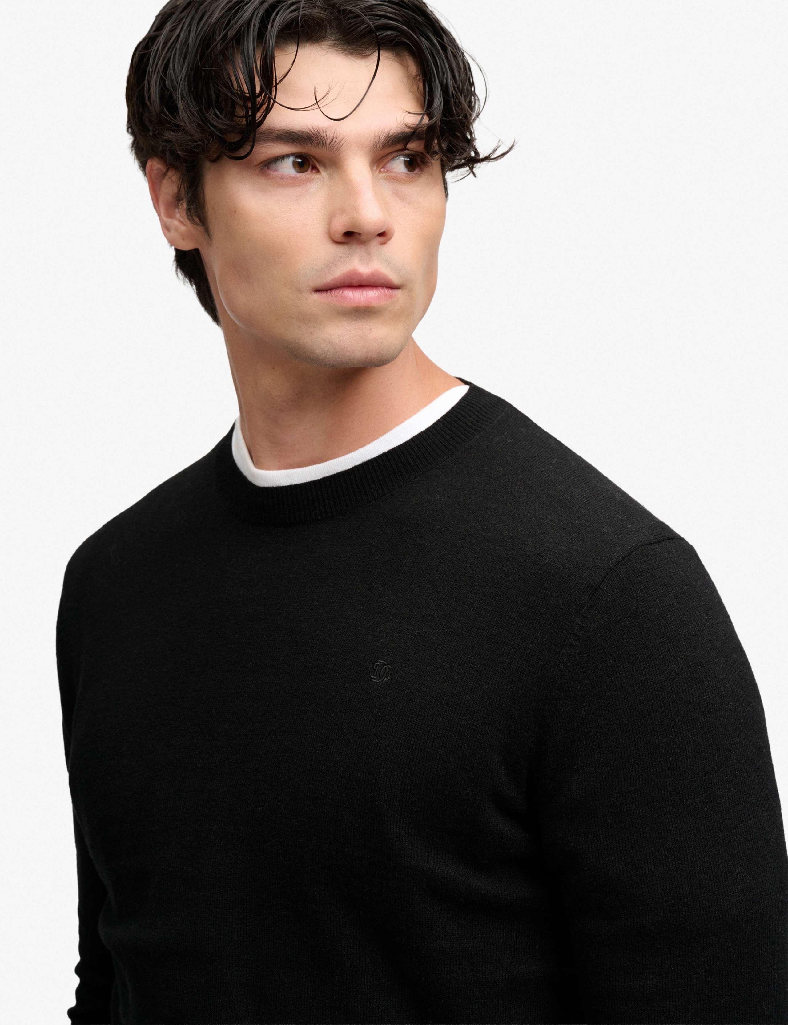 Cotton Rich Crew Neck Jumper with Wool 6 of 7