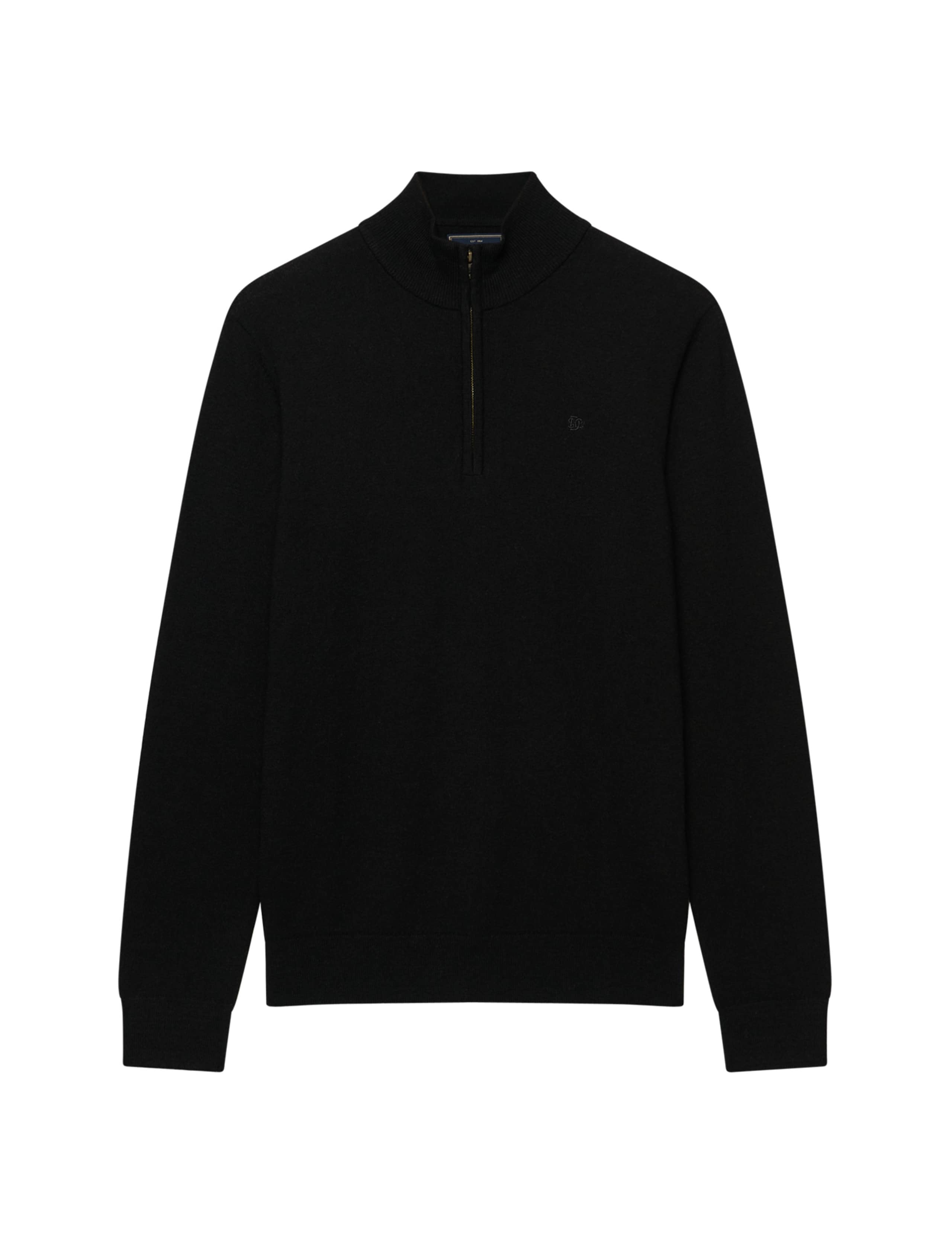 Cotton Rich Half Zip Jumper with Wool 2 of 7
