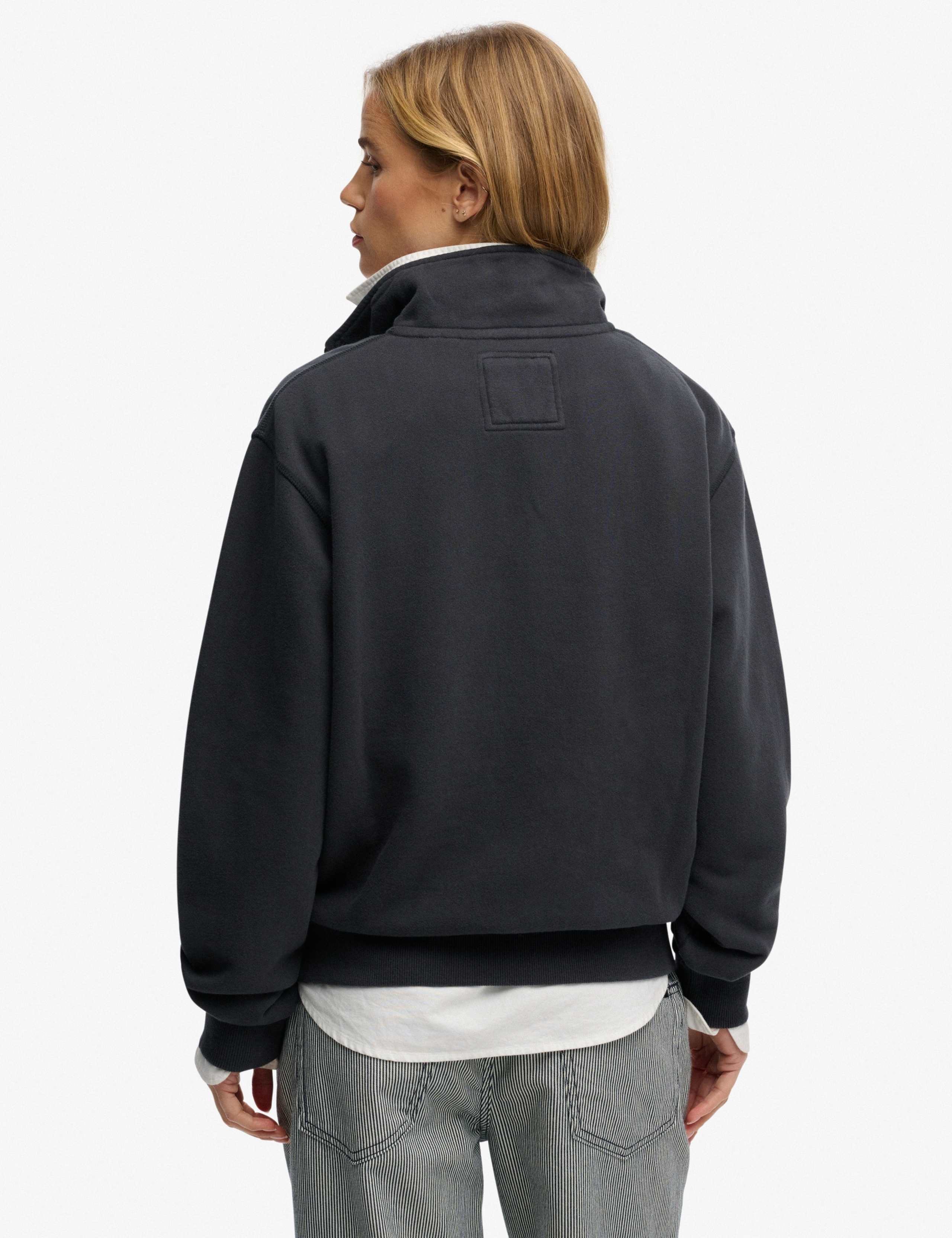 Pure Cotton Relaxed Half Zip Sweatshirt 6 of 7