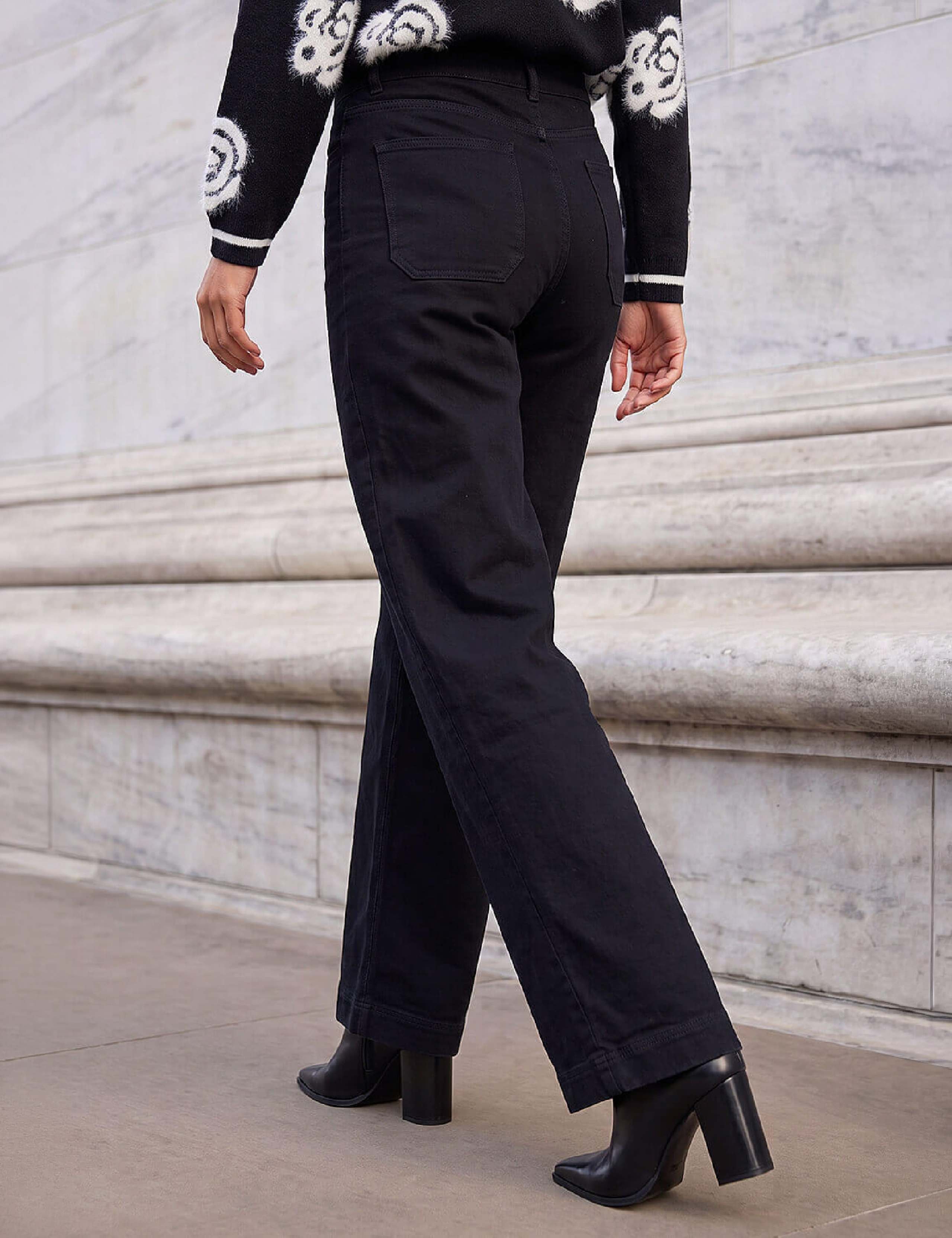 High Waisted Stretch Wide Leg Jeans 3 of 4