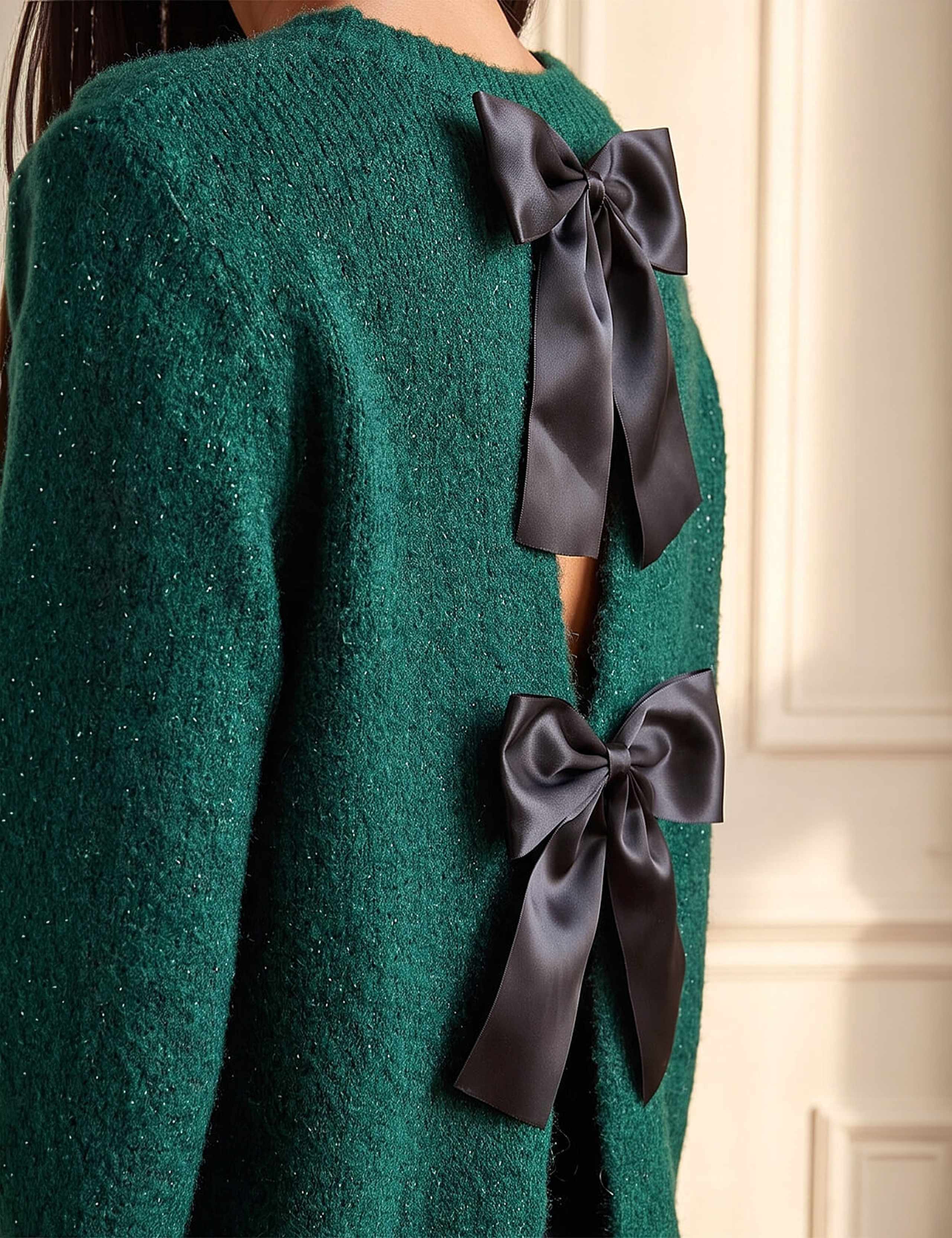 Sparkly Crew Neck Bow Back Jumper 4 of 4