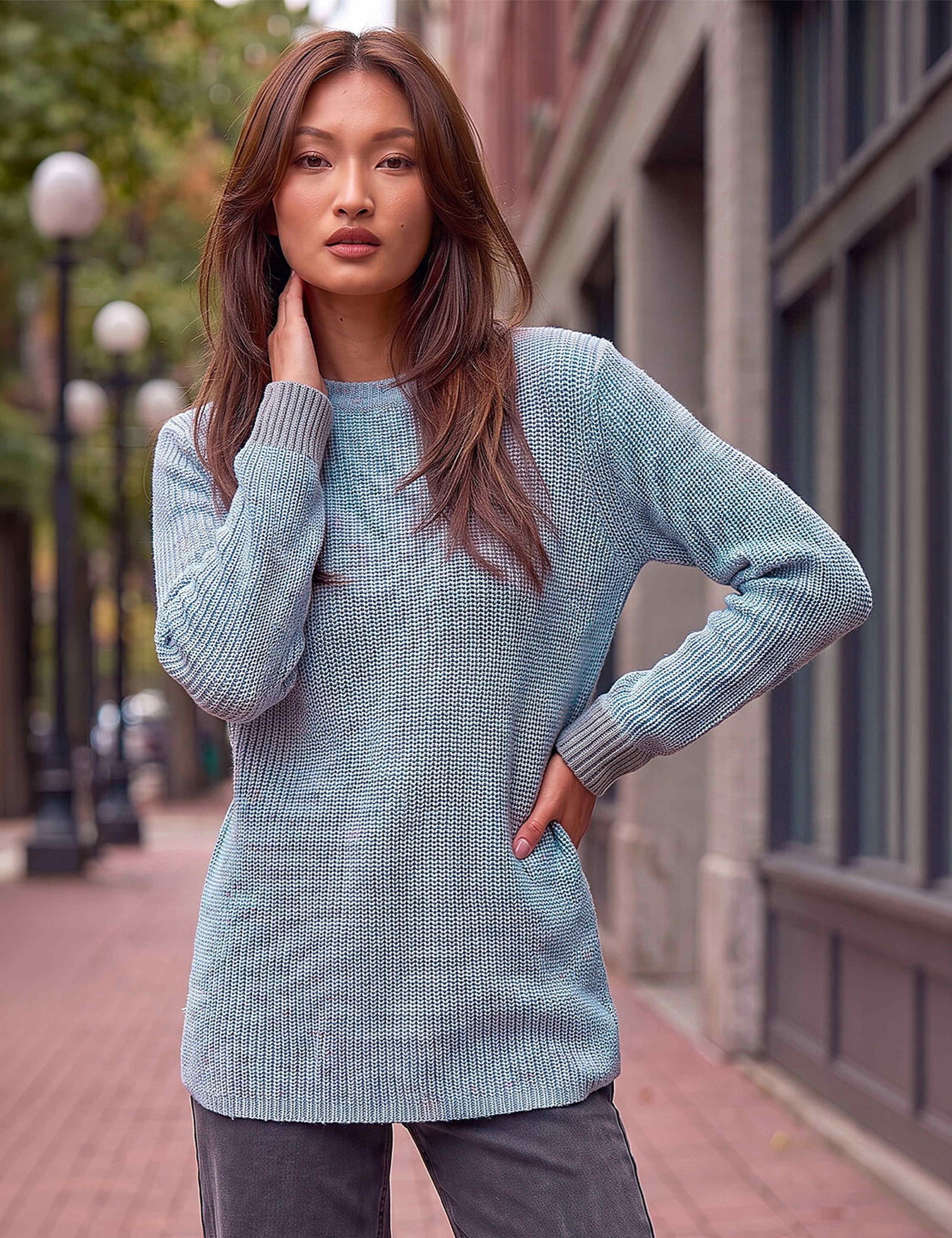 Contrast Cuff Knitted Jumper 1 of 4