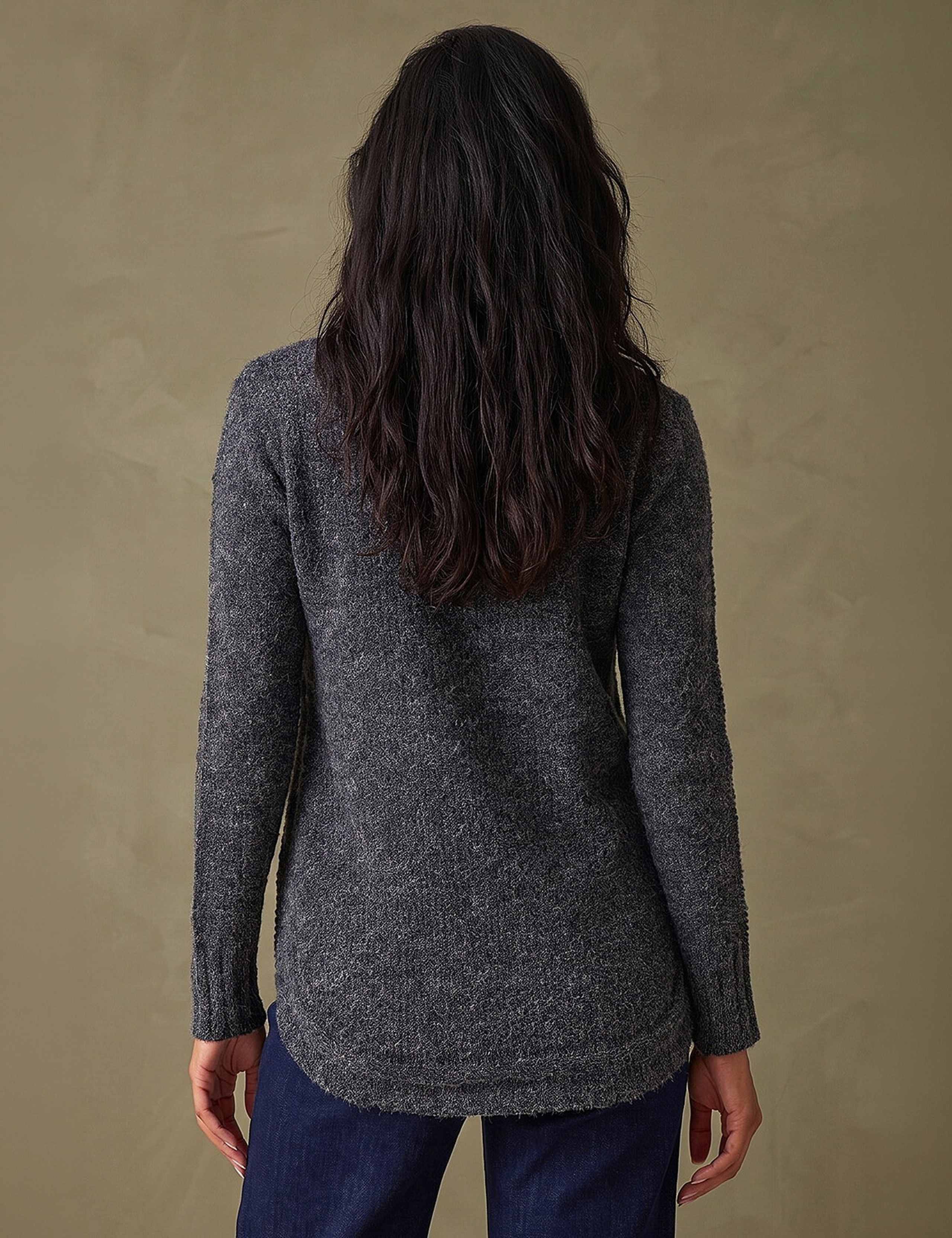 Button Detail Curved Hem Jumper 3 of 4