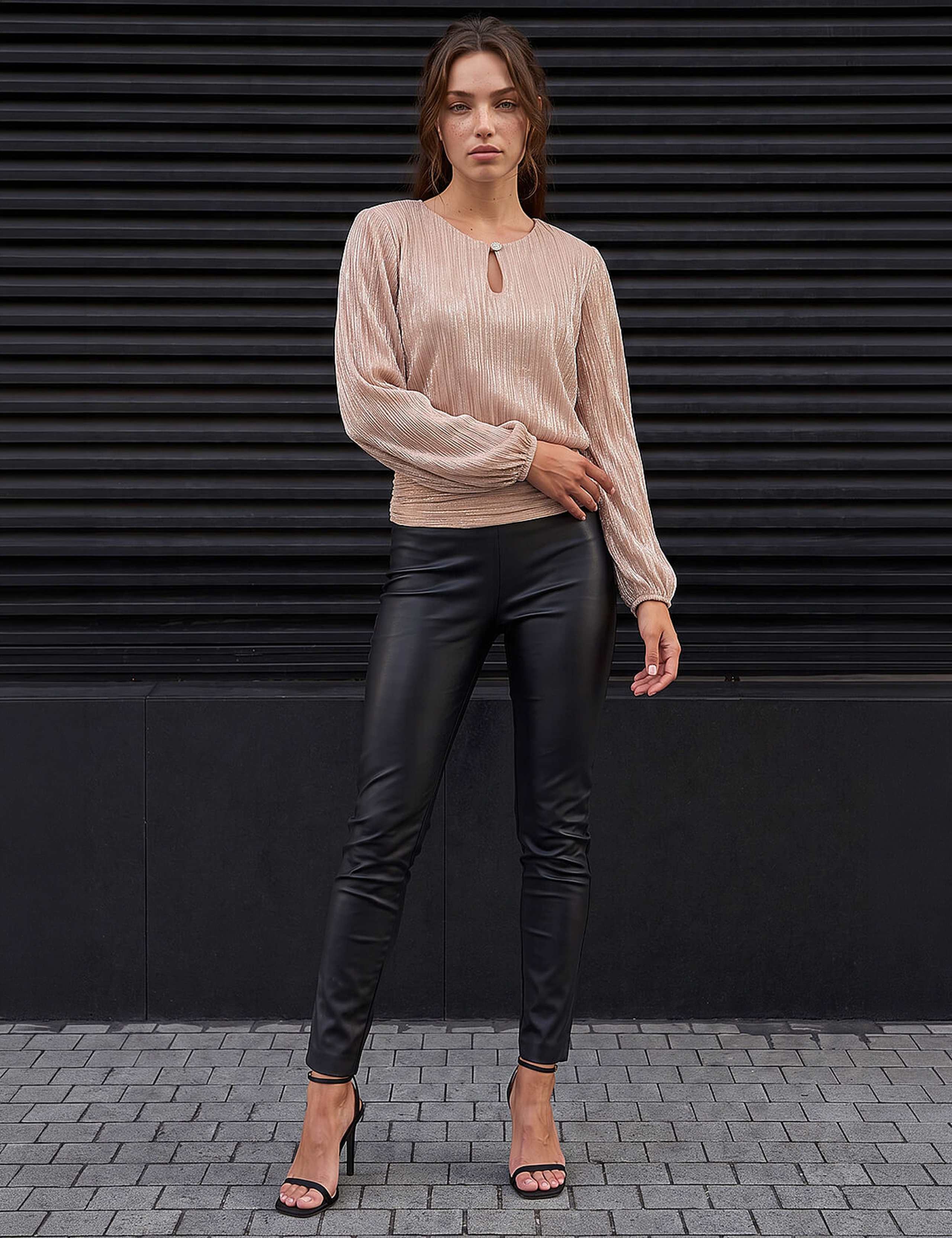 Petite Shimmer Keyhole Top 2 of 4