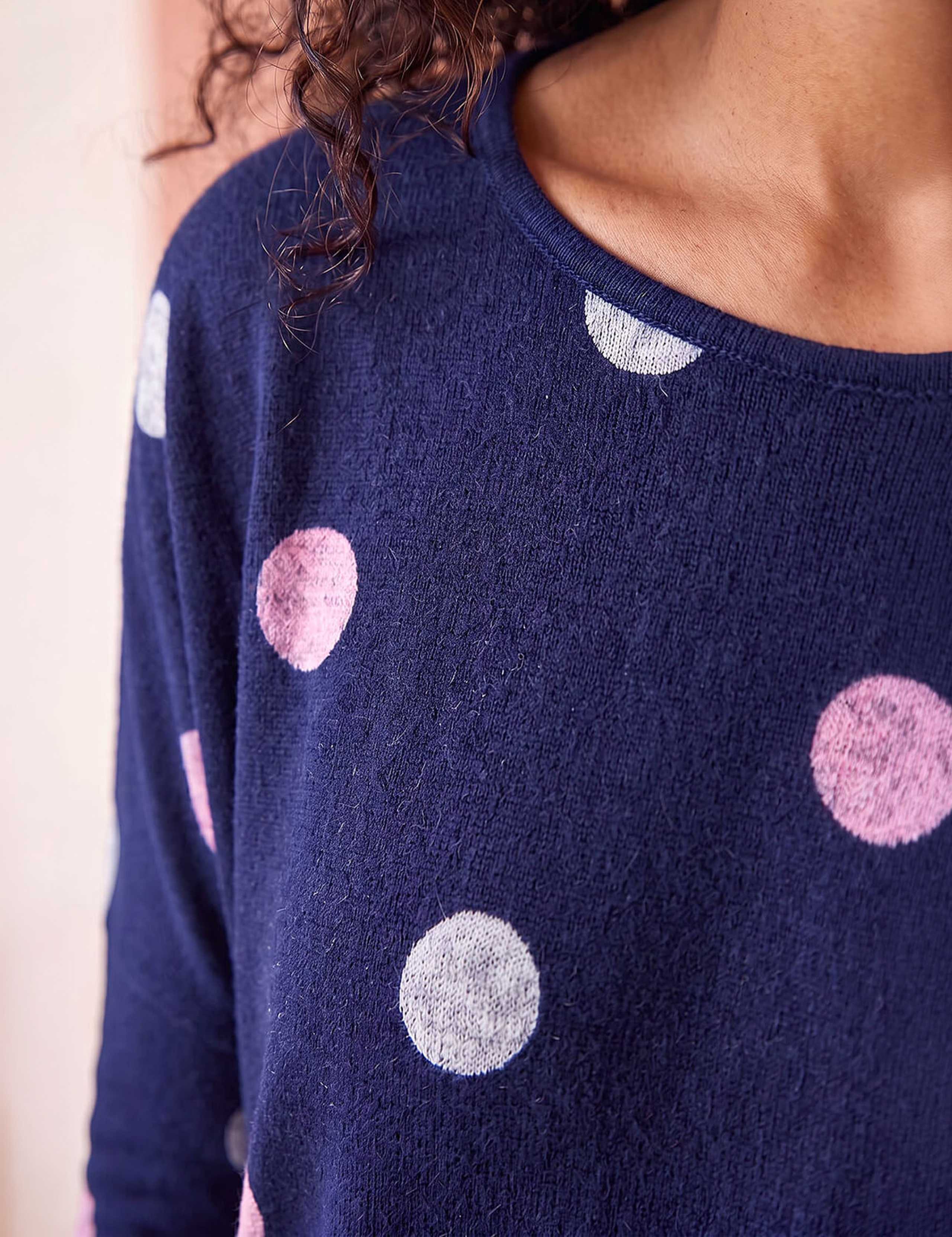 Spot Print Crew Neck Top 4 of 4