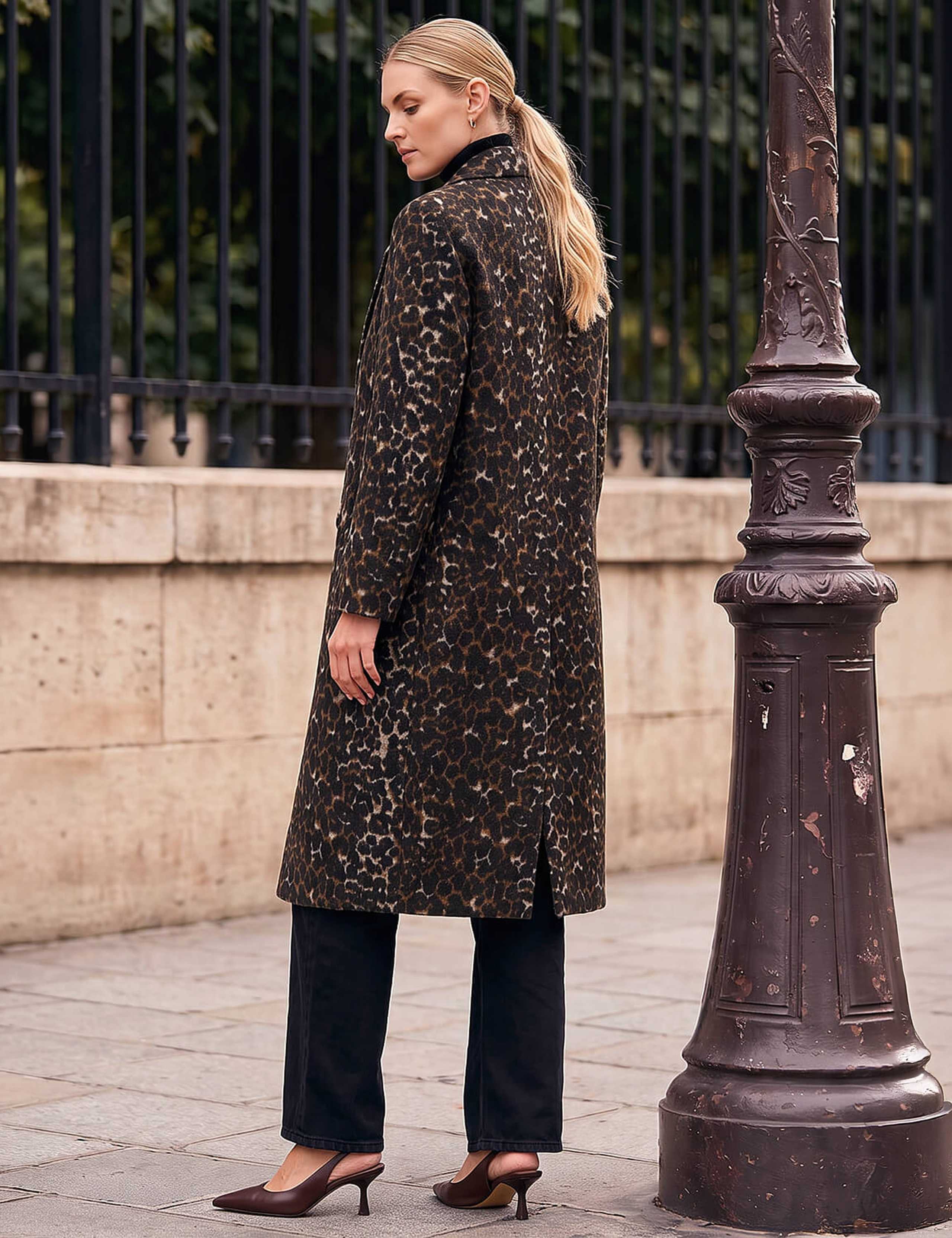 Animal Print Tailored Coat 4 of 4
