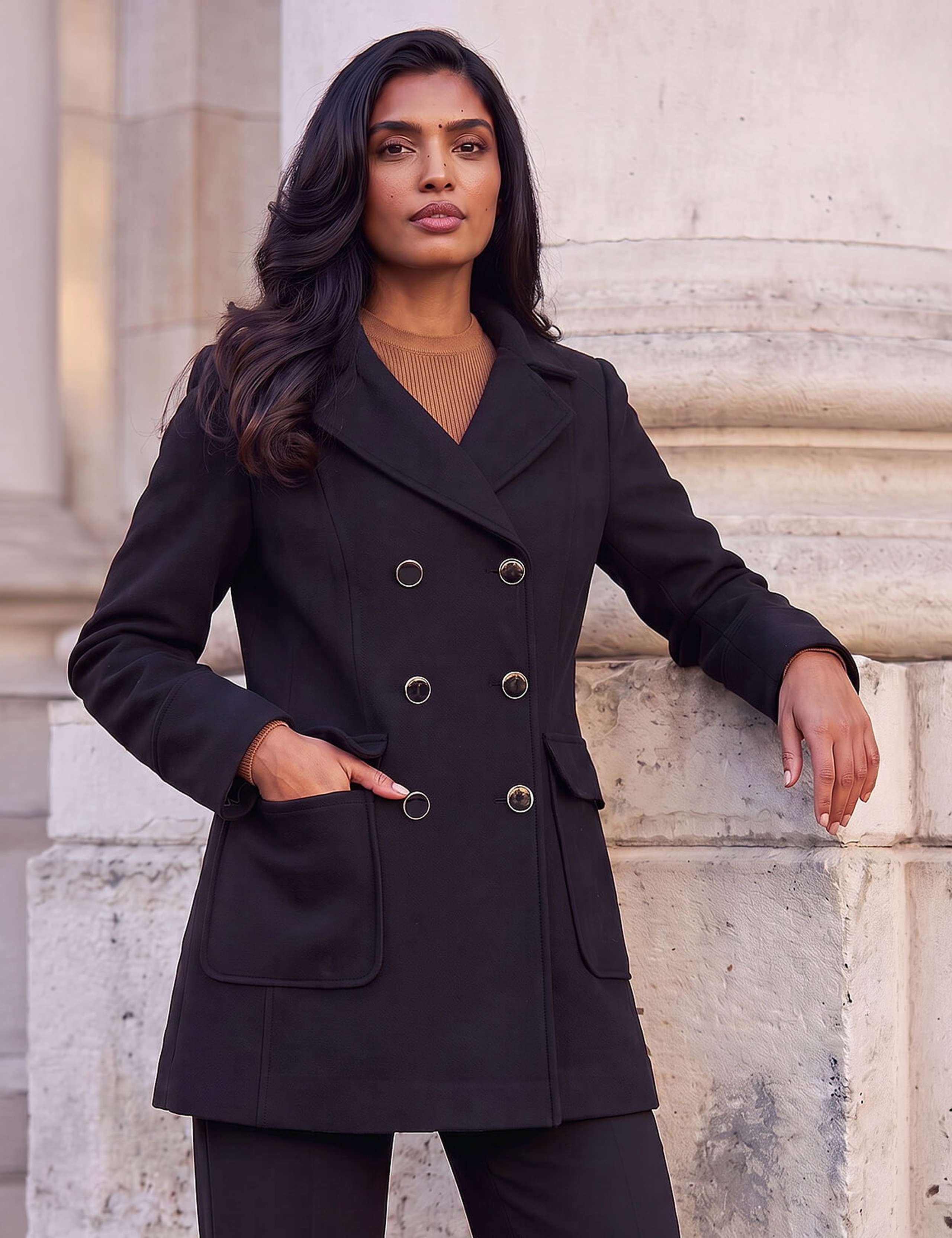 Tailored Double Breasted Short Coat 3 of 4