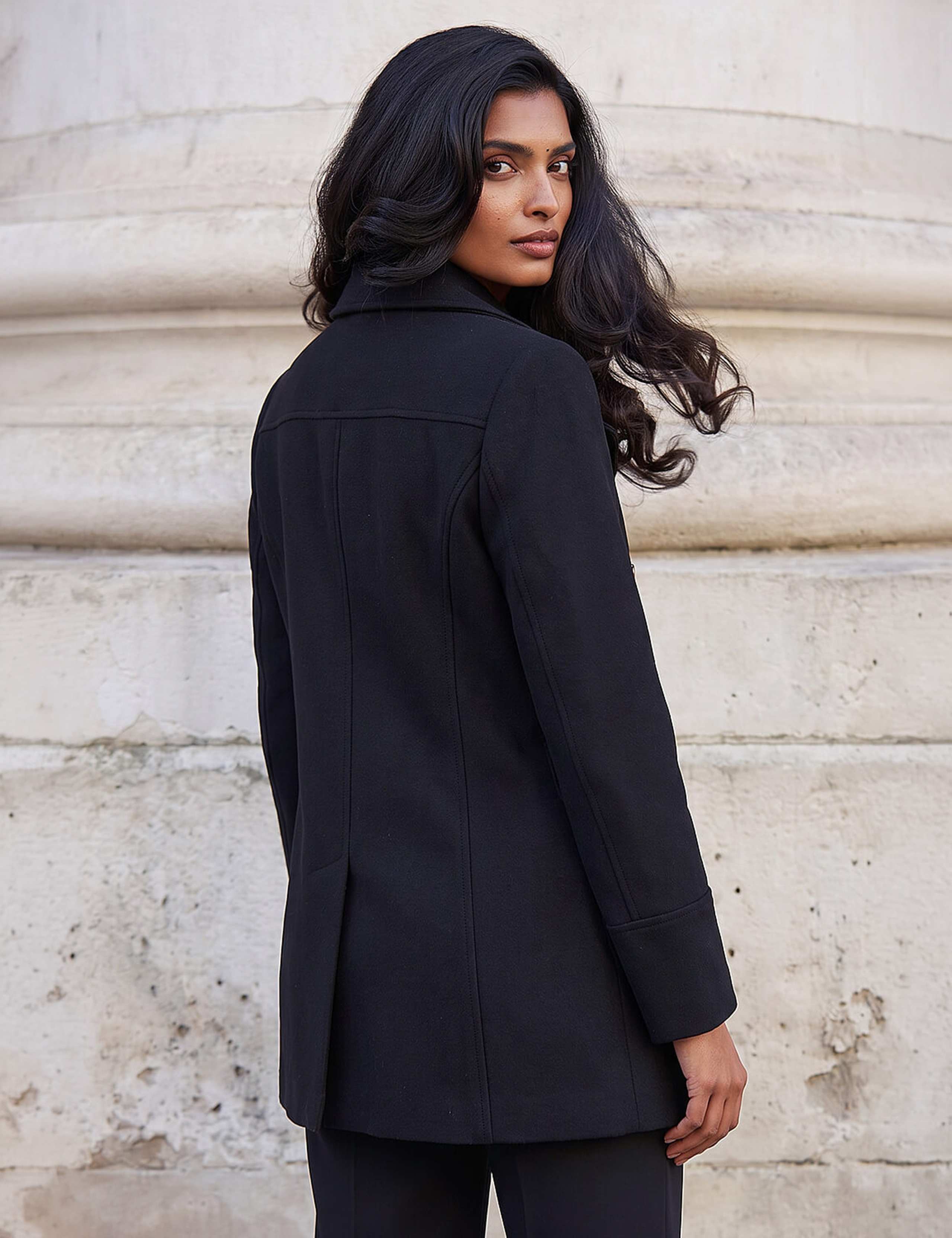 Tailored Double Breasted Short Coat 4 of 4