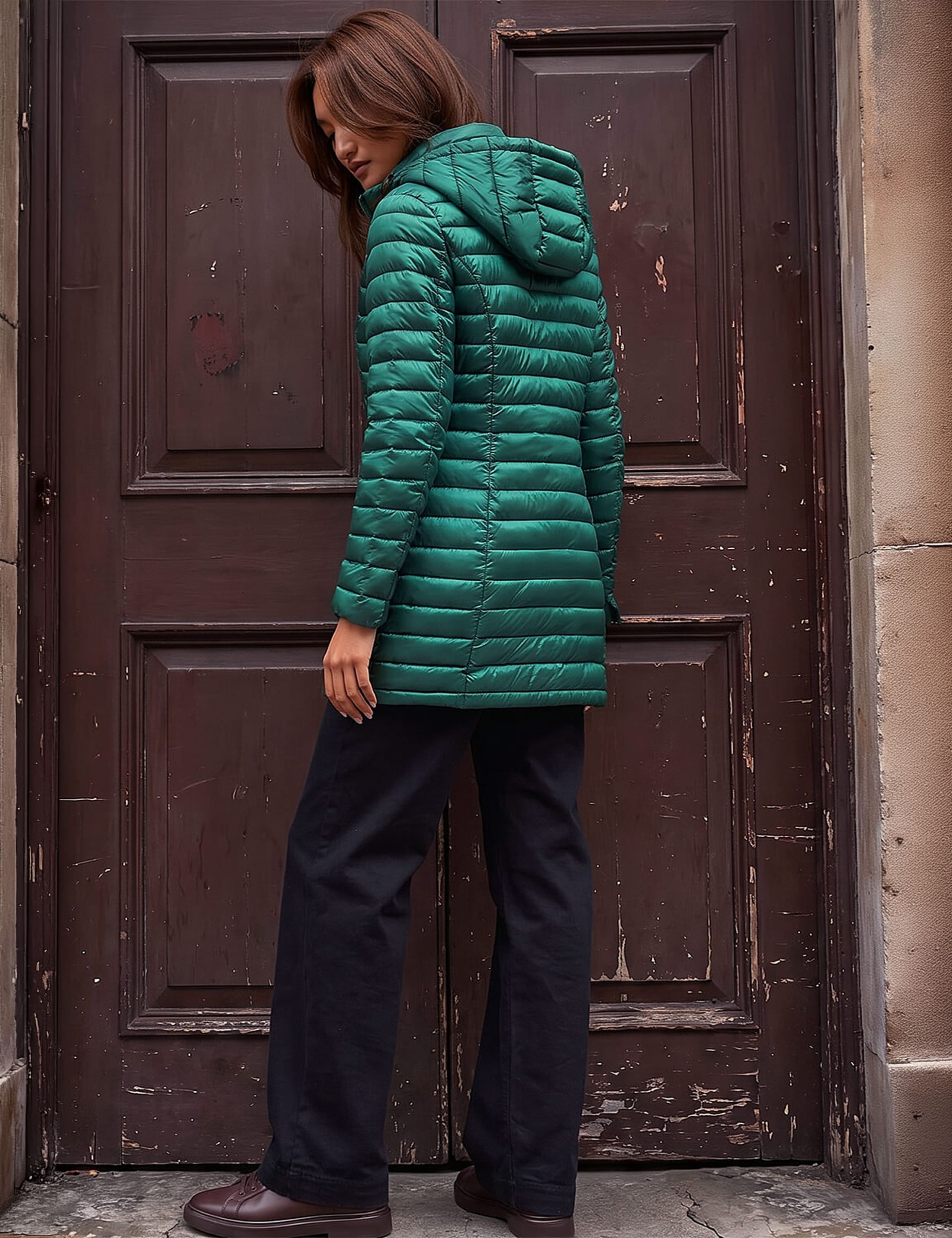 Quilted Hooded Longline Puffer Coat 3 of 4