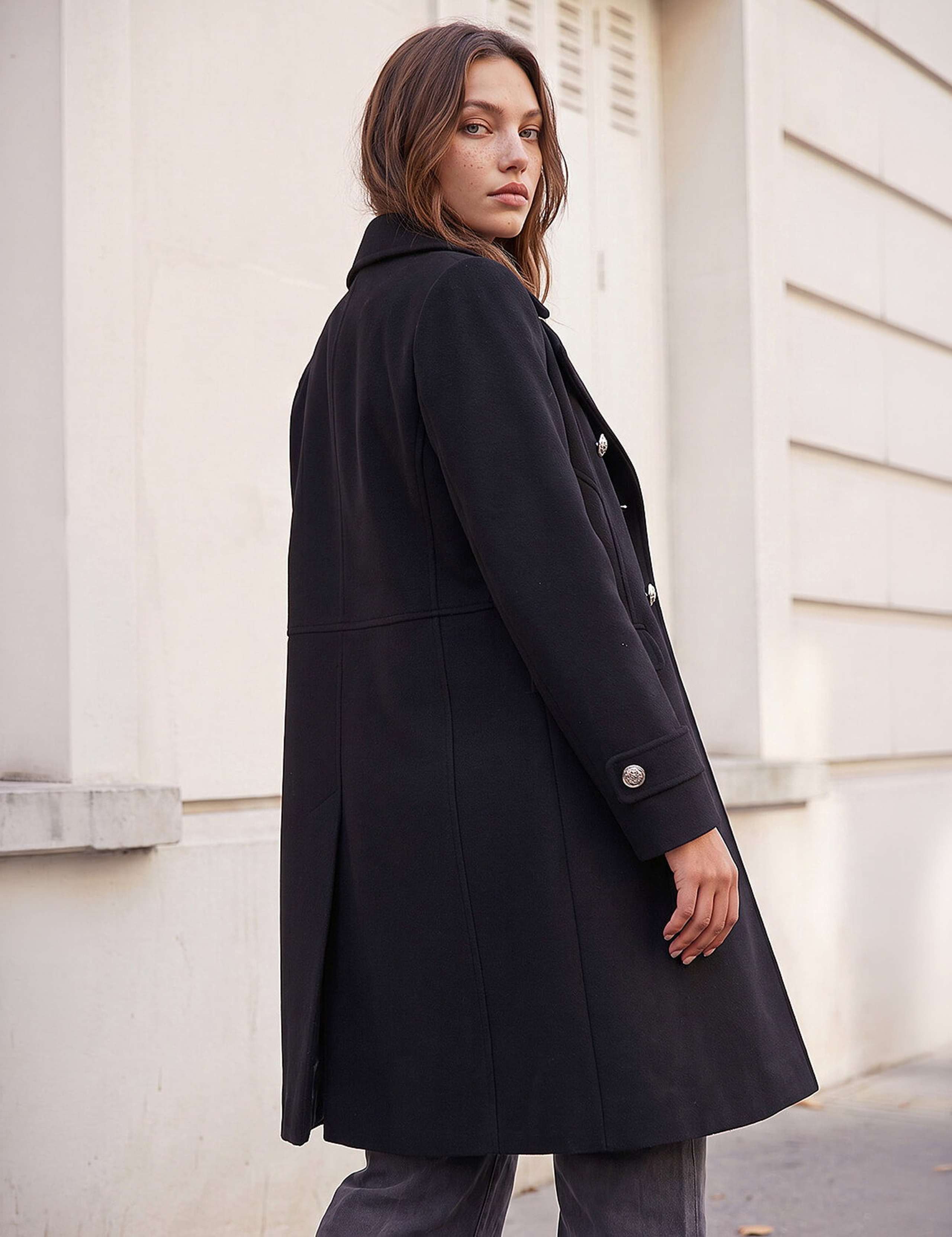Petite Double Breasted Tailored Coat 3 of 4