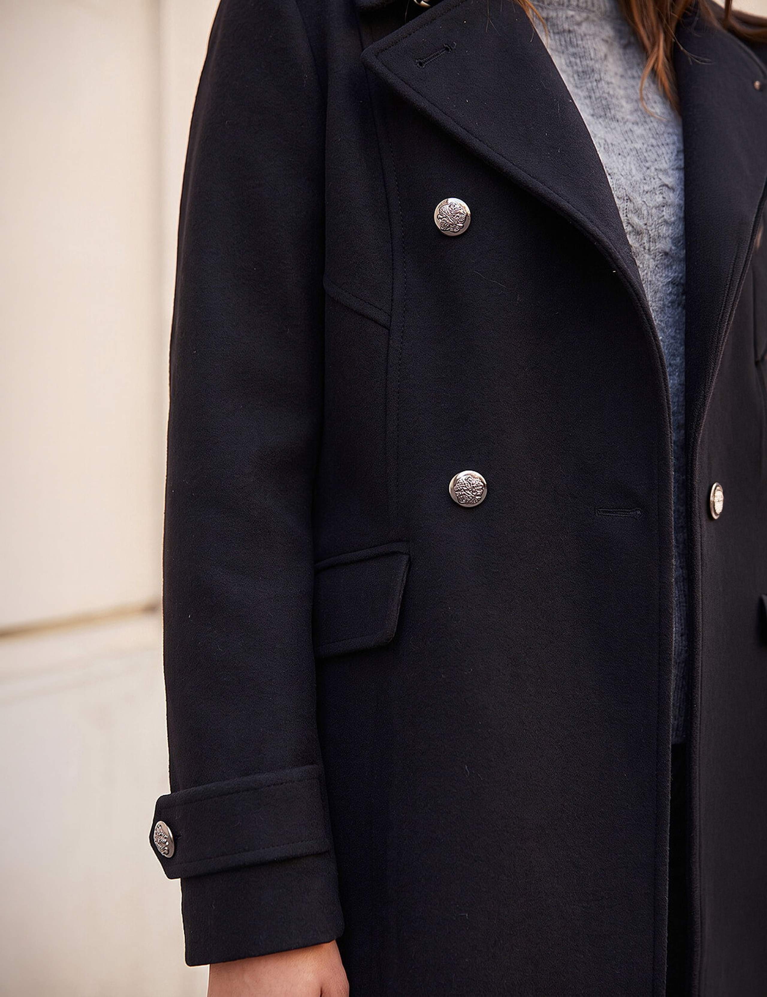 Petite Double Breasted Tailored Coat 4 of 4