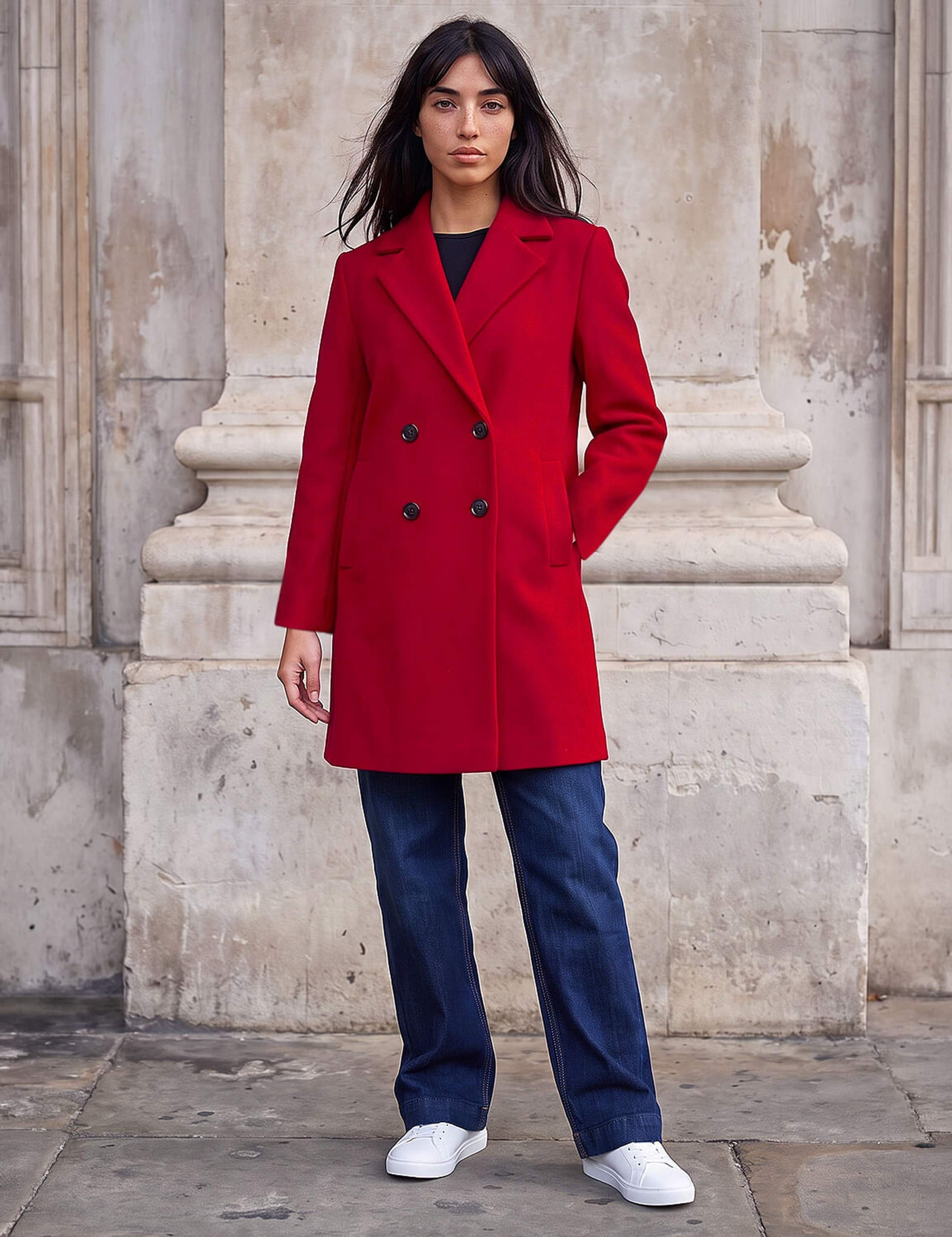 Petite Double Breasted Tailored Coat 2 of 5