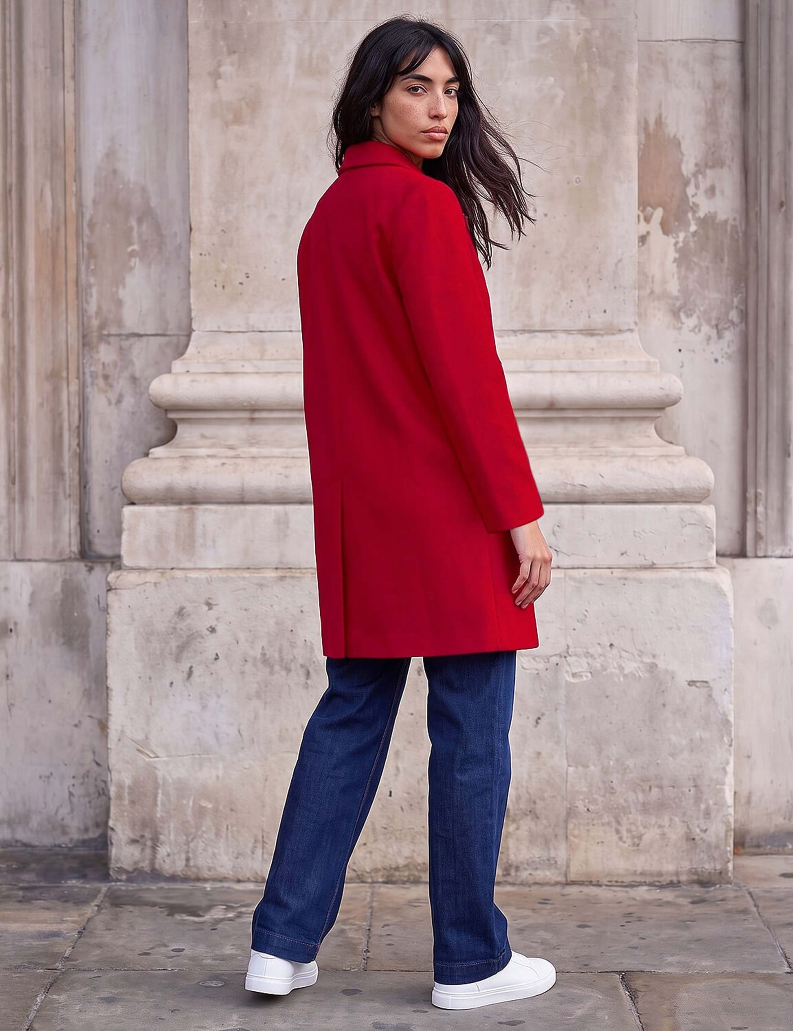 Petite Double Breasted Tailored Coat 4 of 5