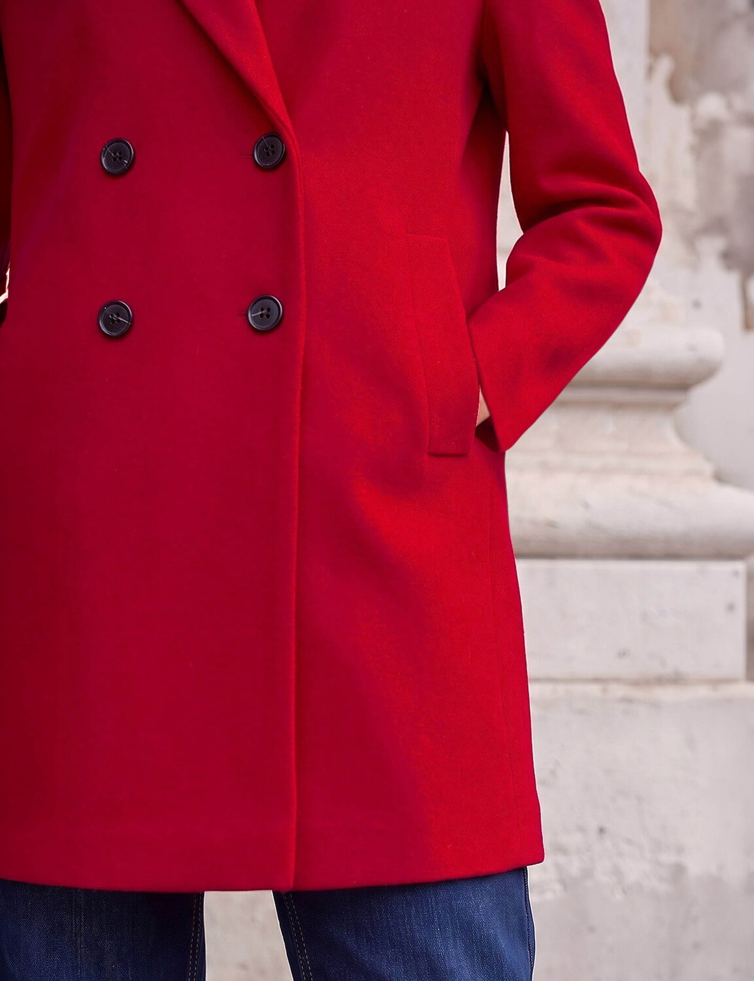 Petite Double Breasted Tailored Coat 5 of 5