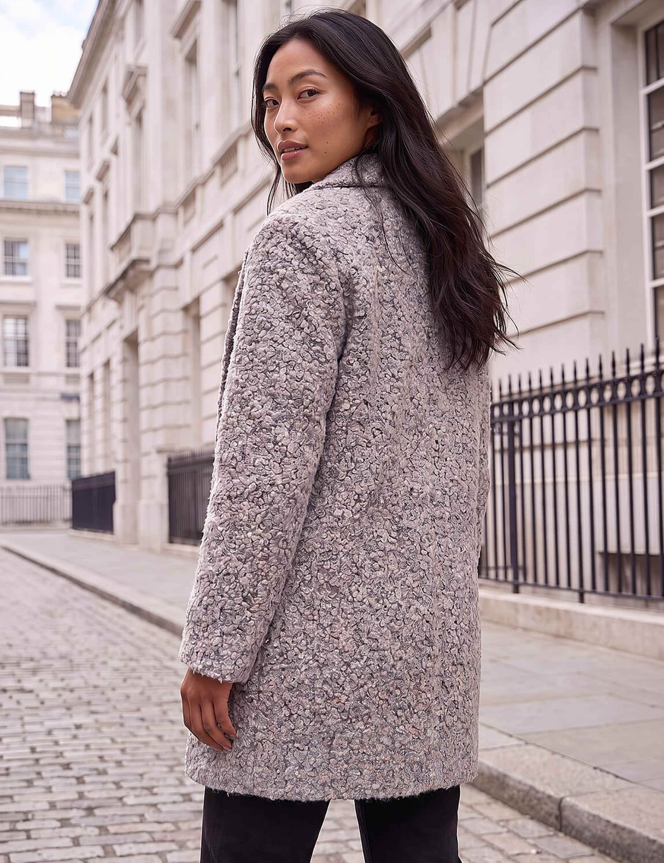 Petite Boucle Textured Coat 2 of 4