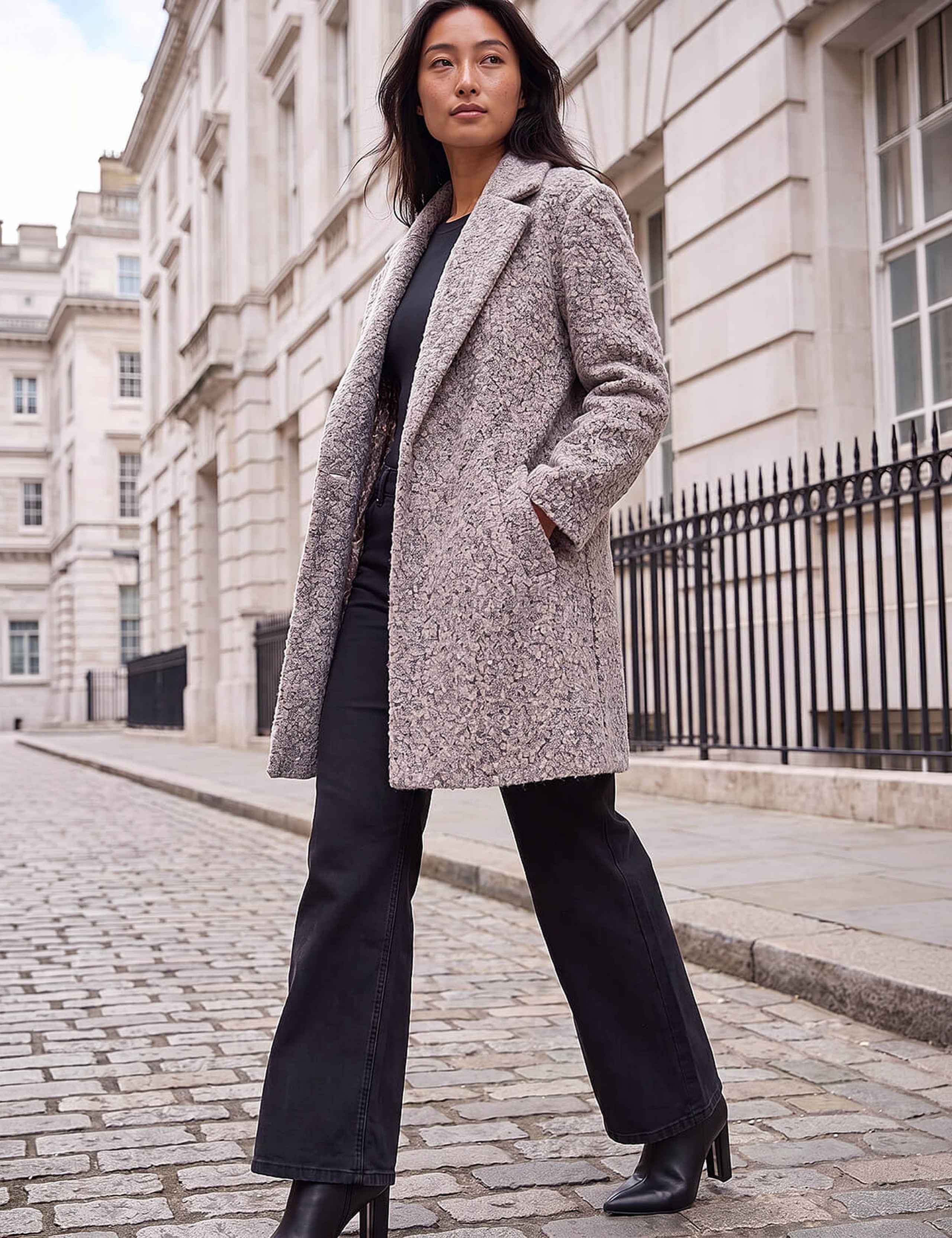 Petite Boucle Textured Coat 3 of 4