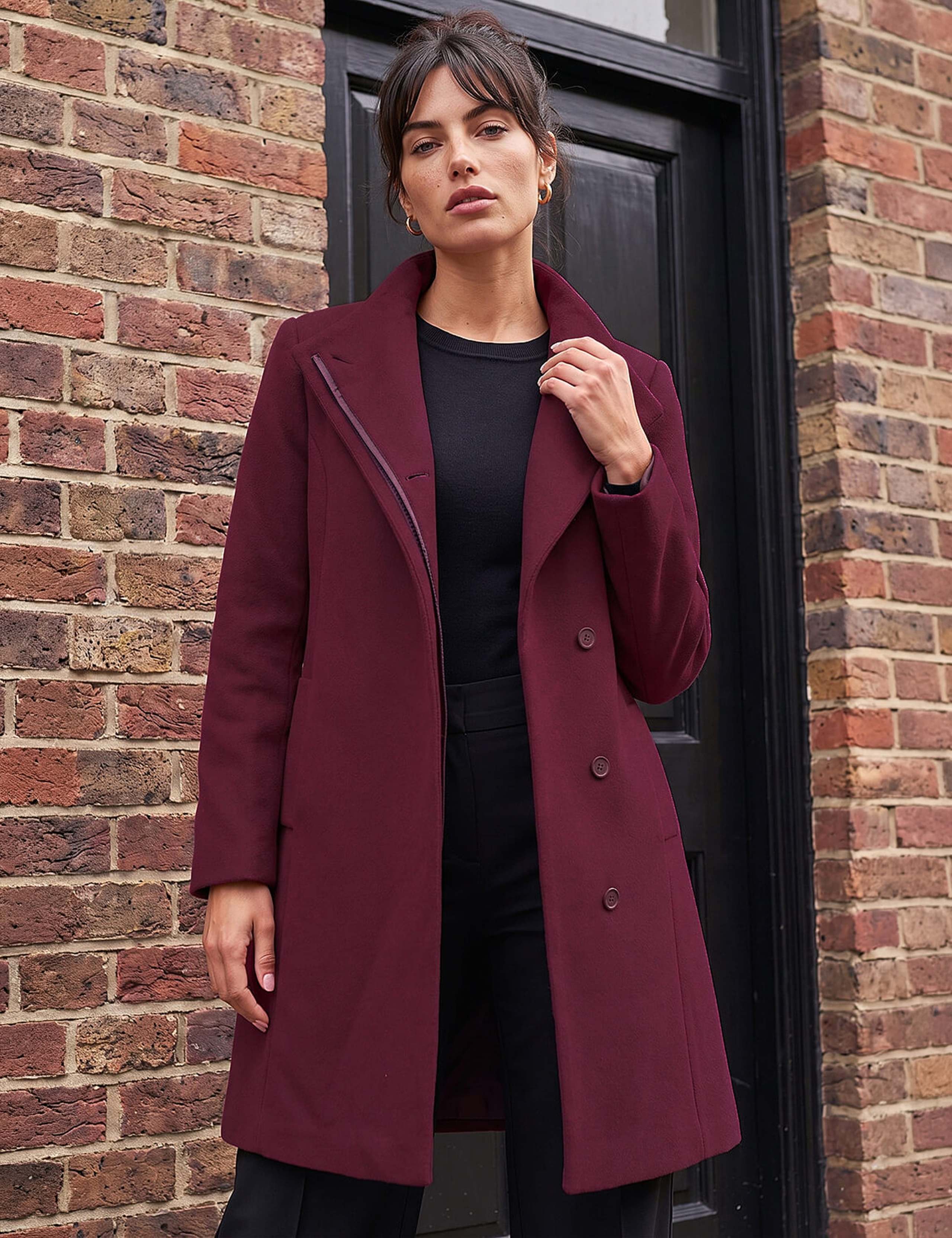 Funnel Neck Tailored Coat 4 of 4