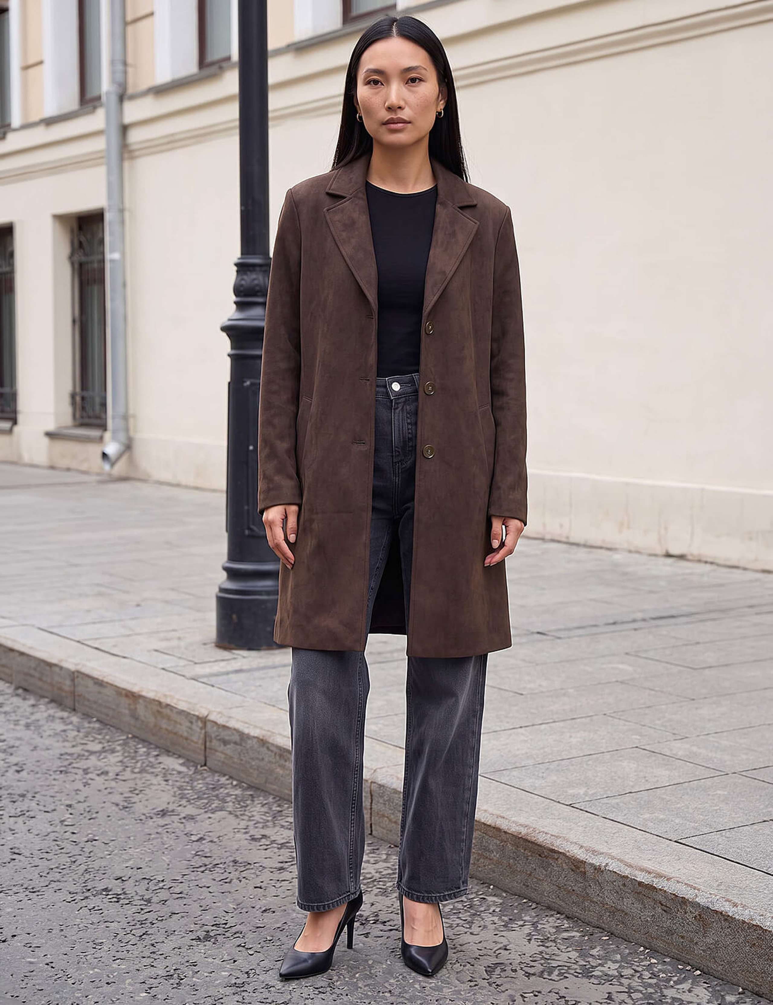 Suedette Coat 2 of 4