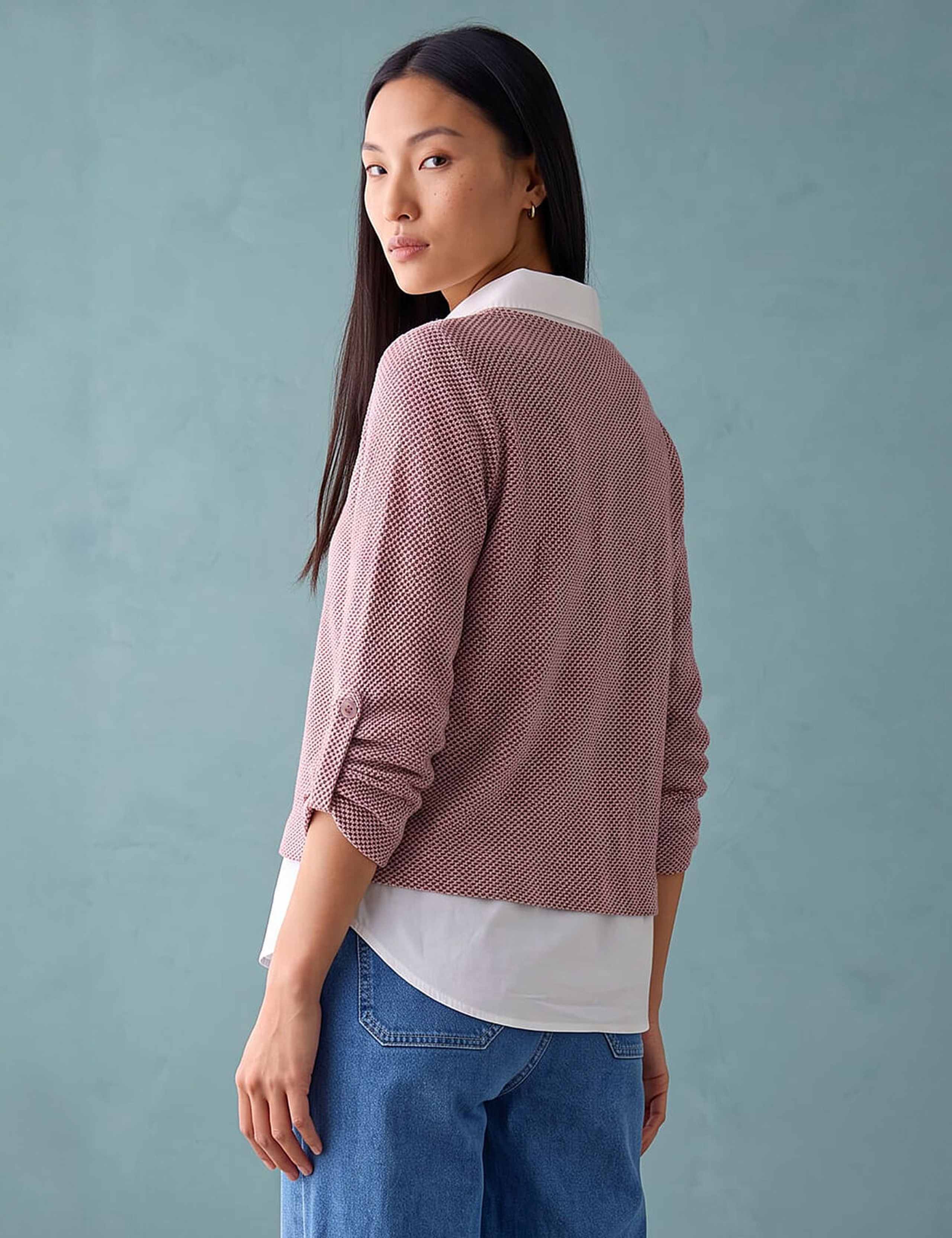 2 in 1 Textured Mock Shirt Jumper 2 of 4