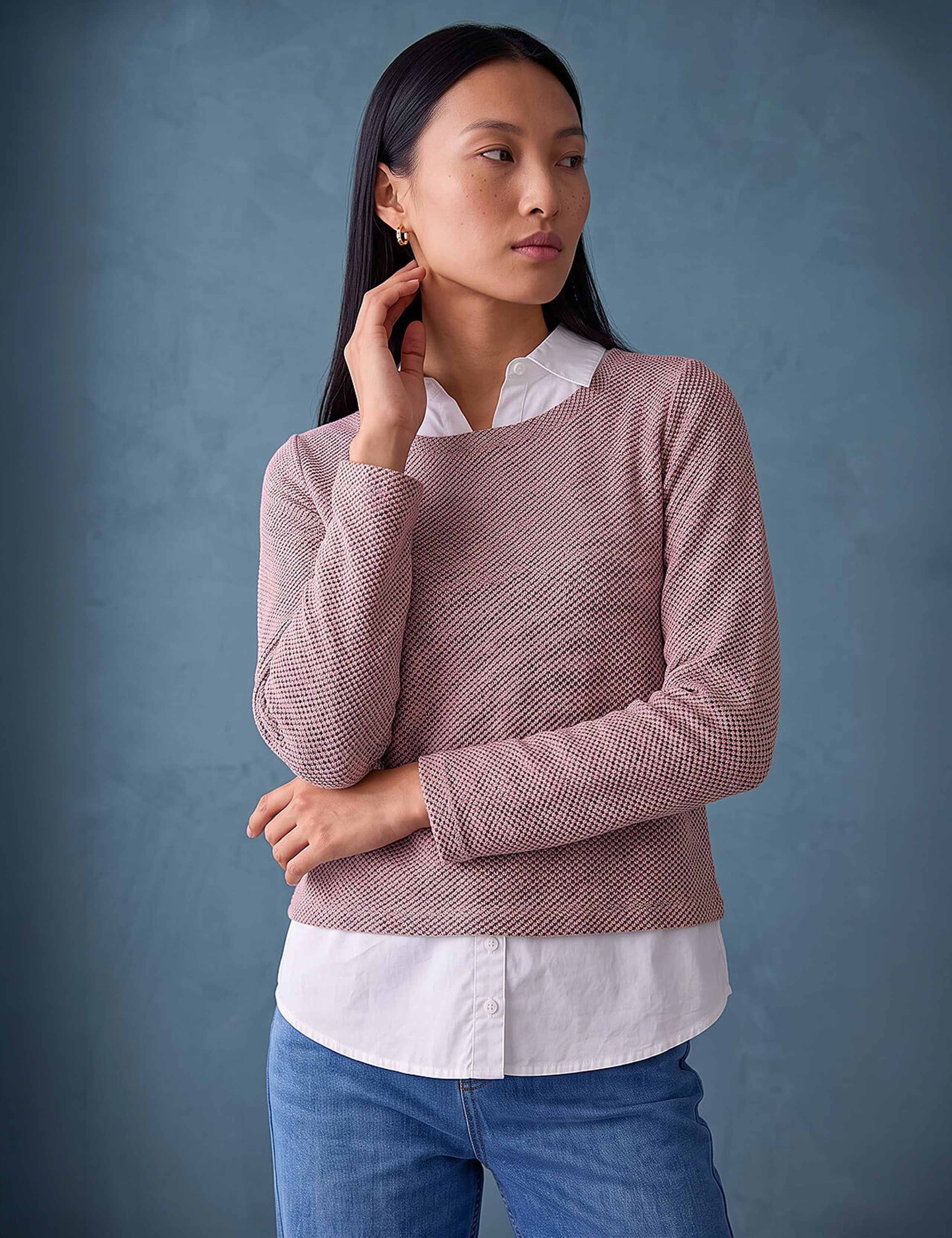 2 in 1 Textured Mock Shirt Jumper 4 of 4
