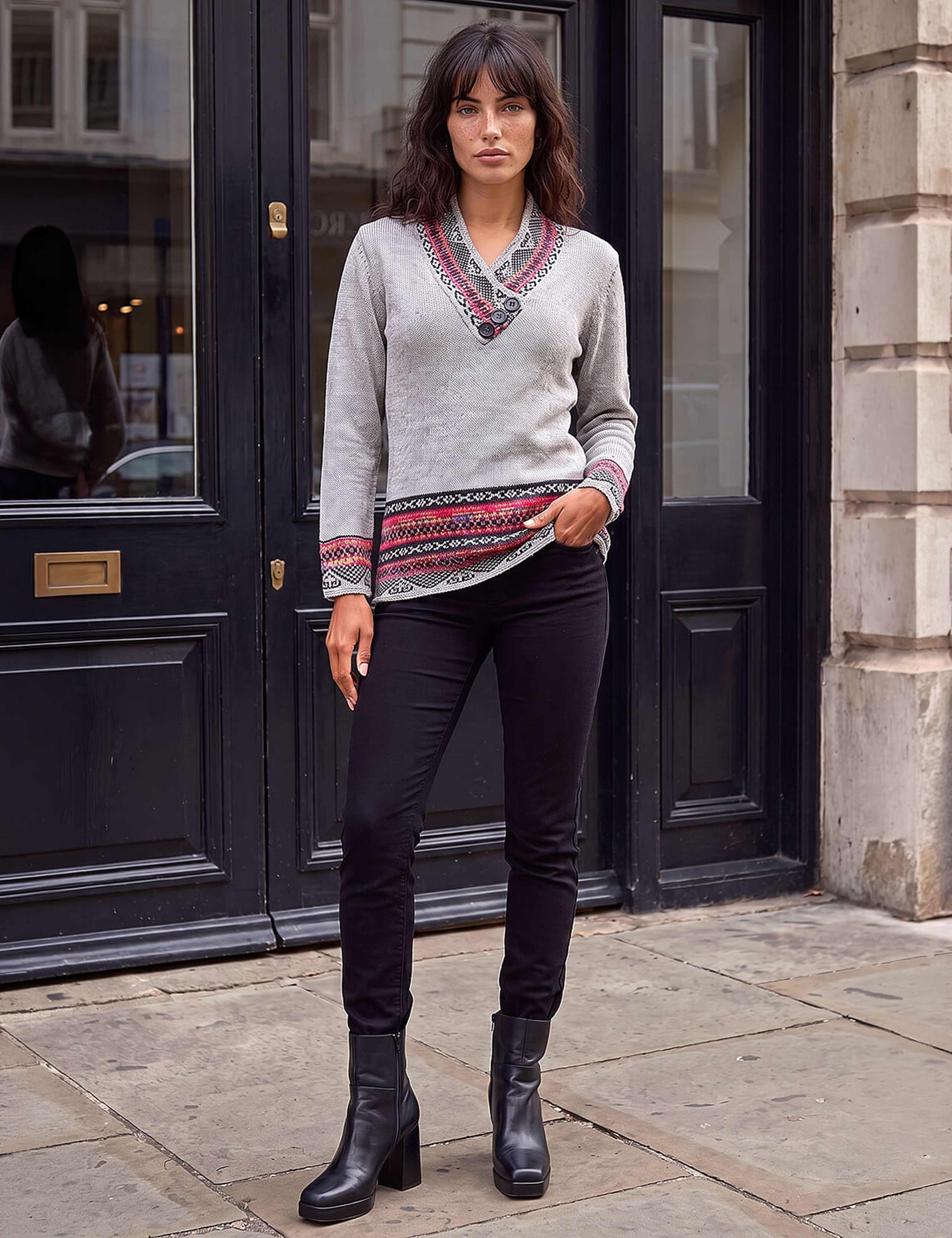 Fair Isle Button Detail Jumper 3 of 4