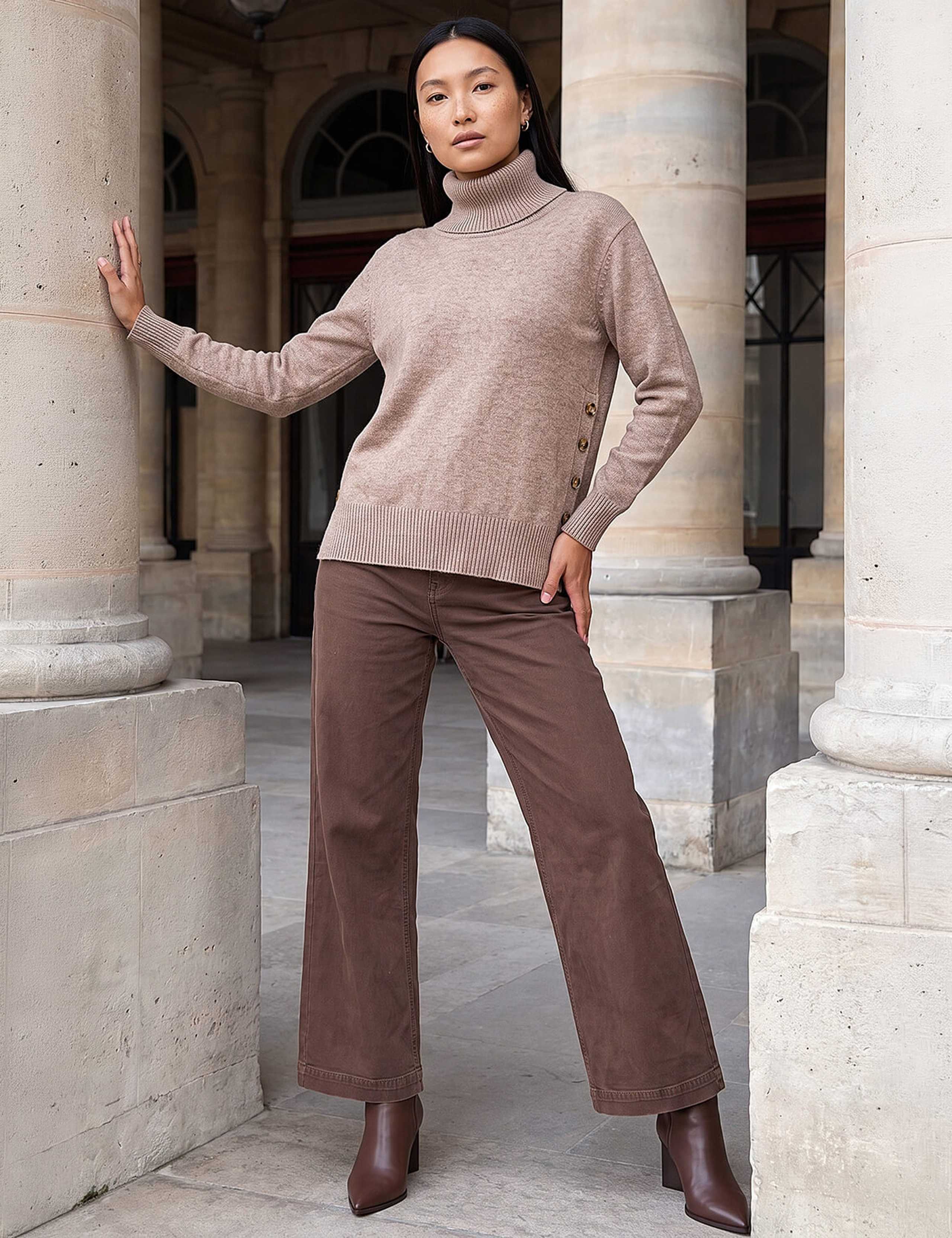 Roll Neck Button Side Detail Jumper 2 of 4
