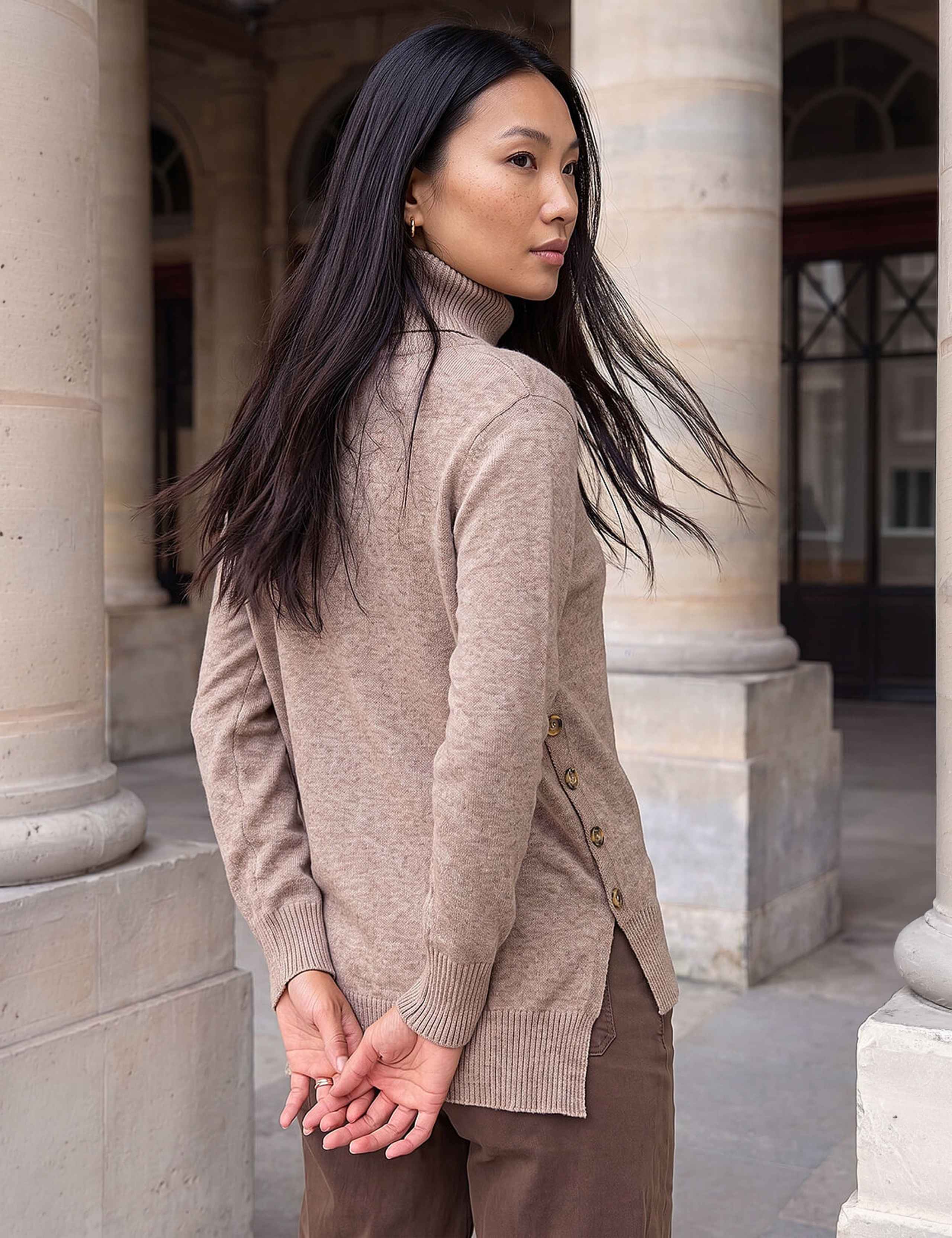 Roll Neck Button Side Detail Jumper 3 of 4