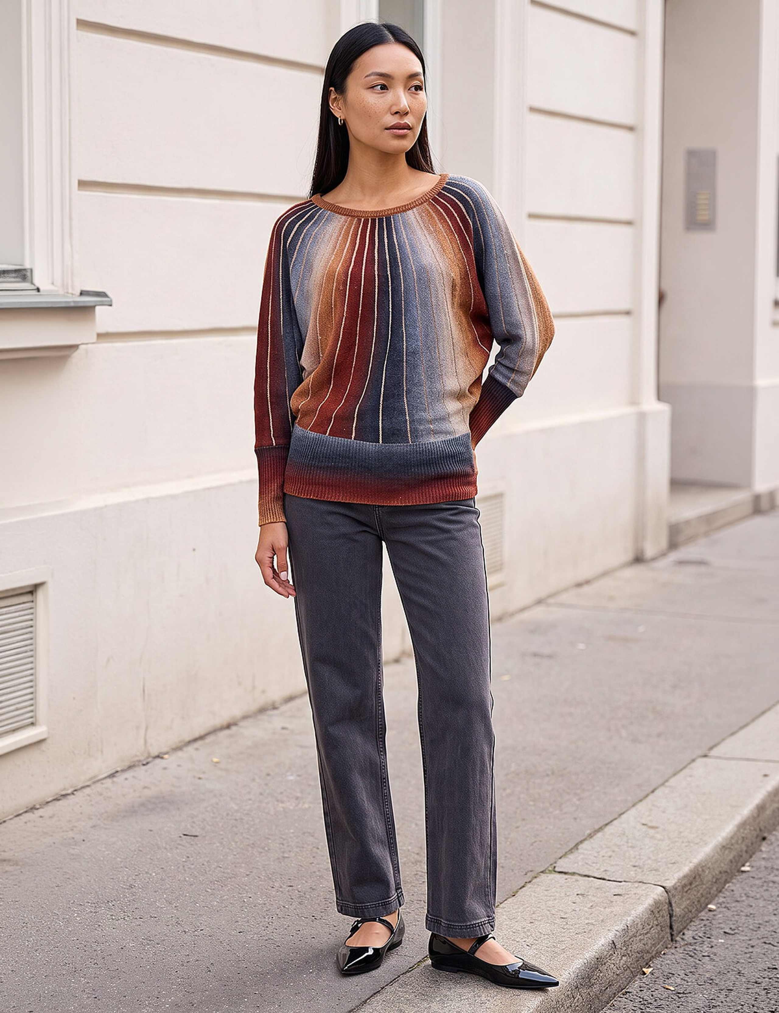 Space Dyed Sunray Batwing Sleeve Jumper 2 of 4