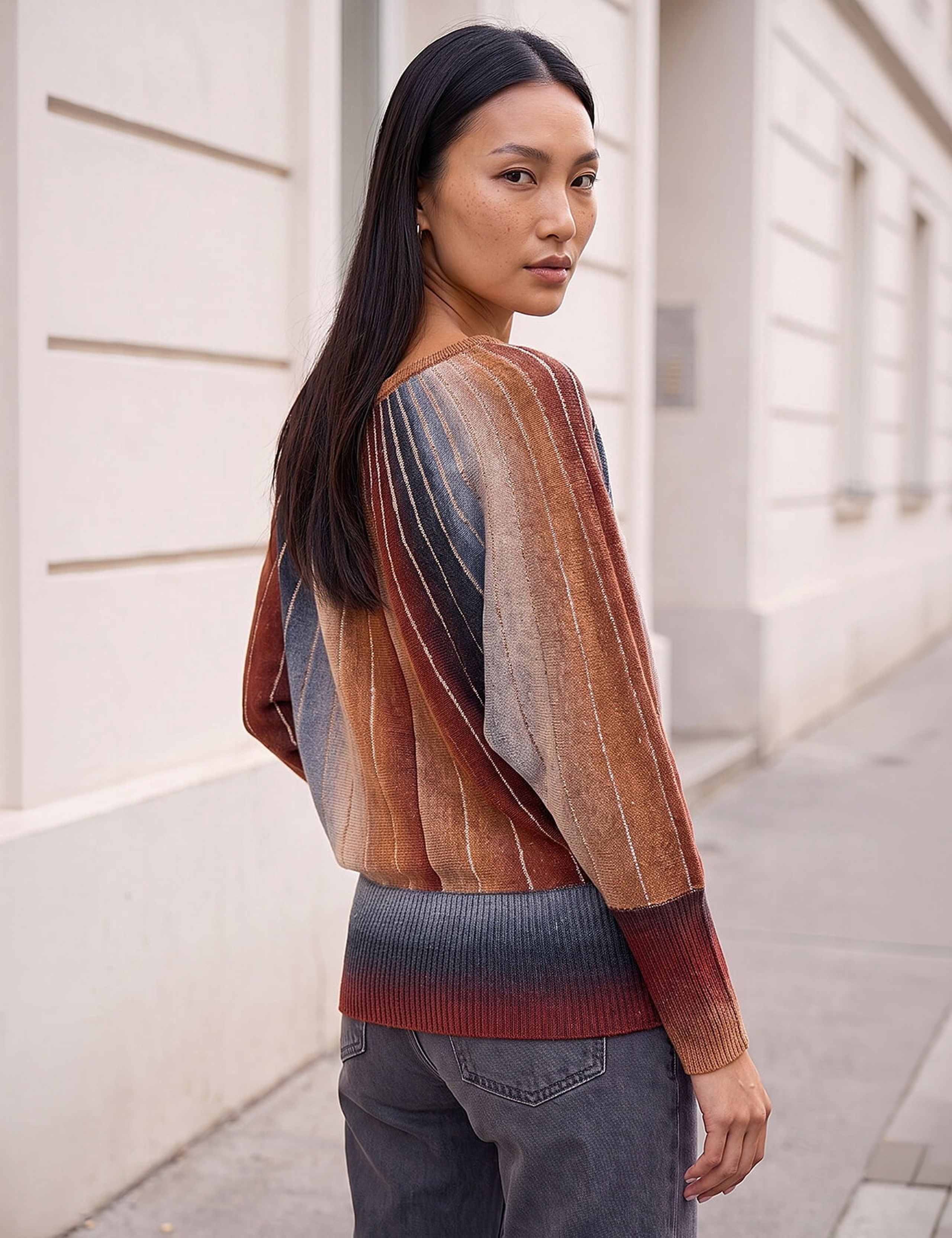 Space Dyed Sunray Batwing Sleeve Jumper 3 of 4