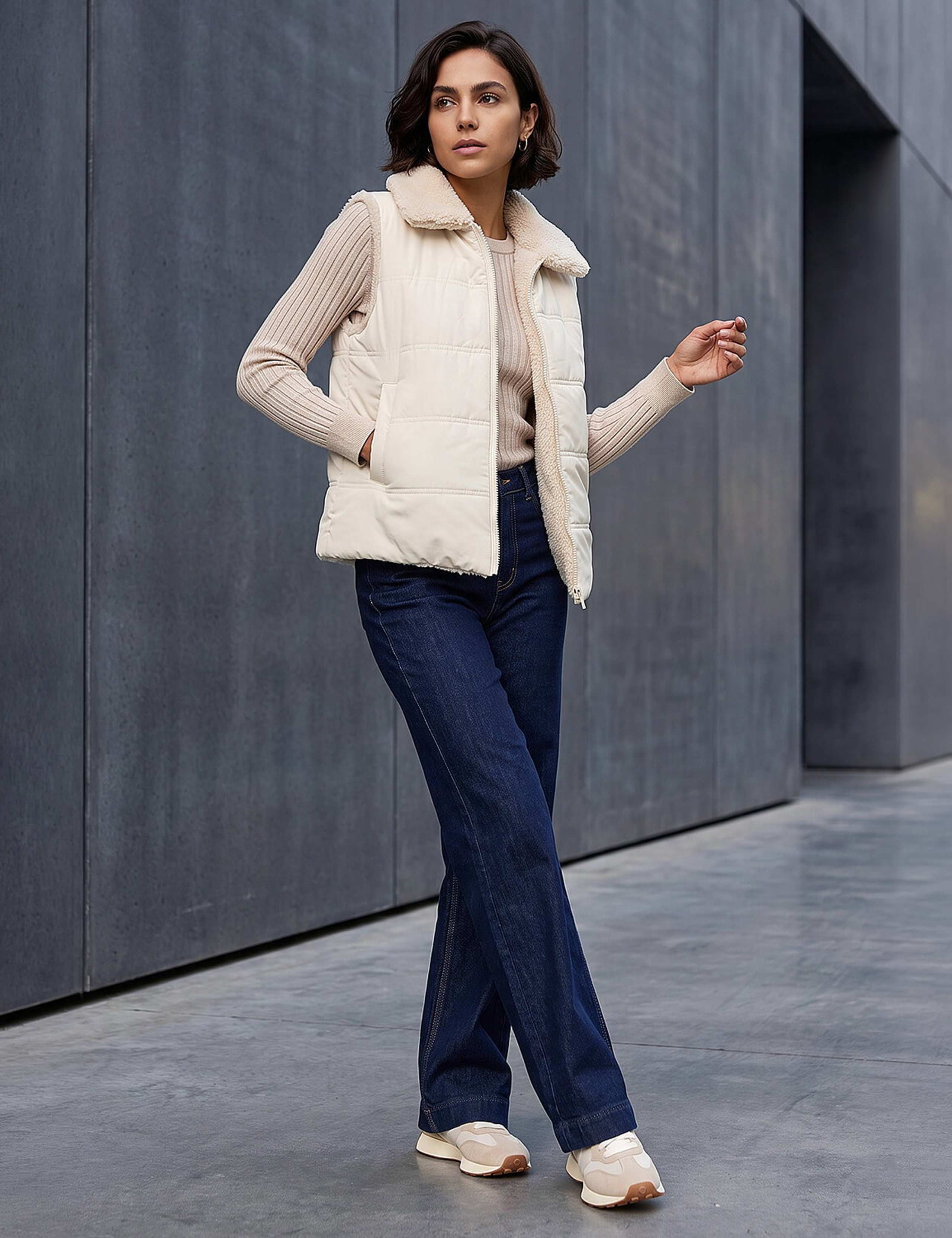 Faux Fur Reversible Zip Up Gilet 2 of 4