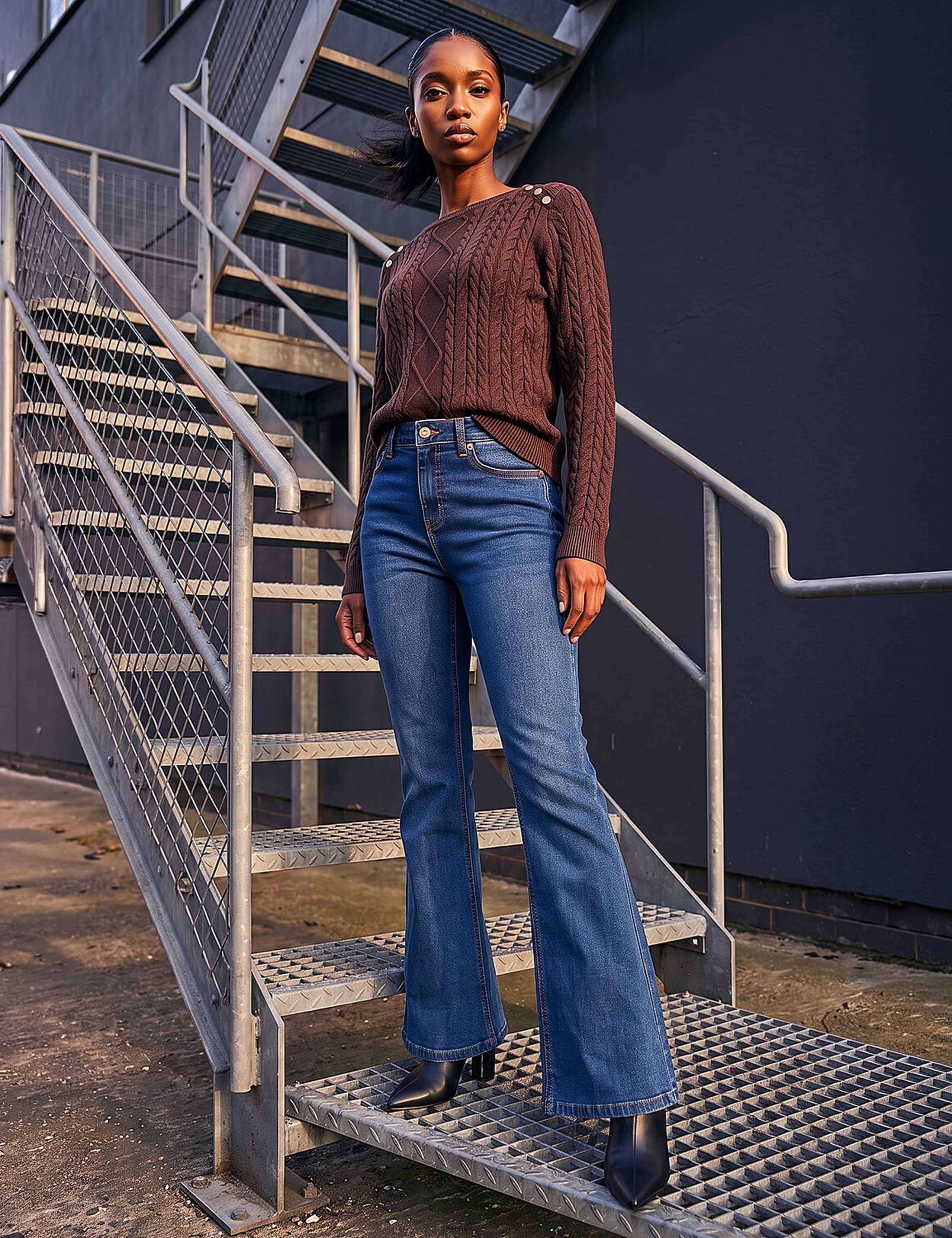 Petite Mid Rise Bootcut Jeans 2 of 4