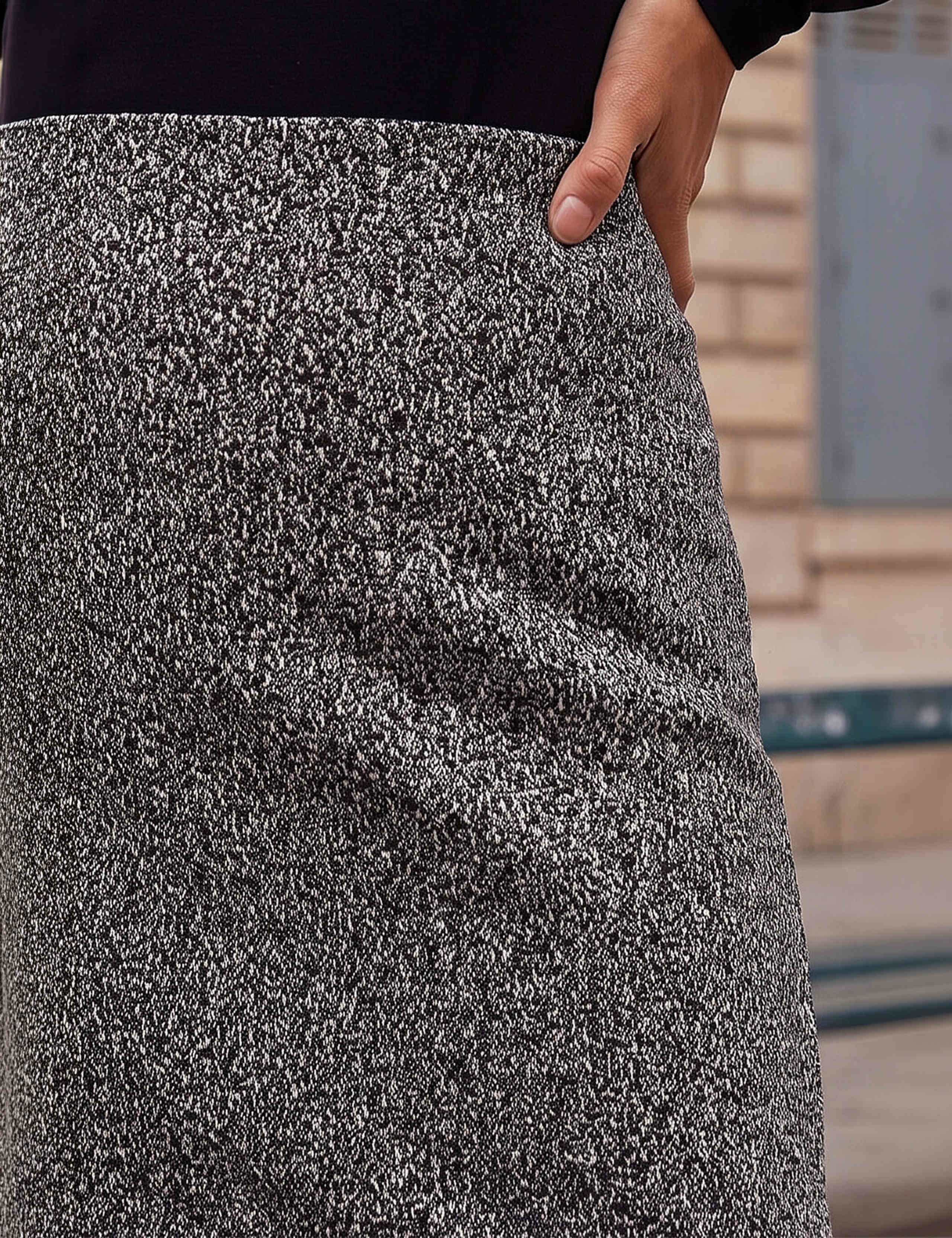 Jersey Textured Mini Pencil Skirt 4 of 4