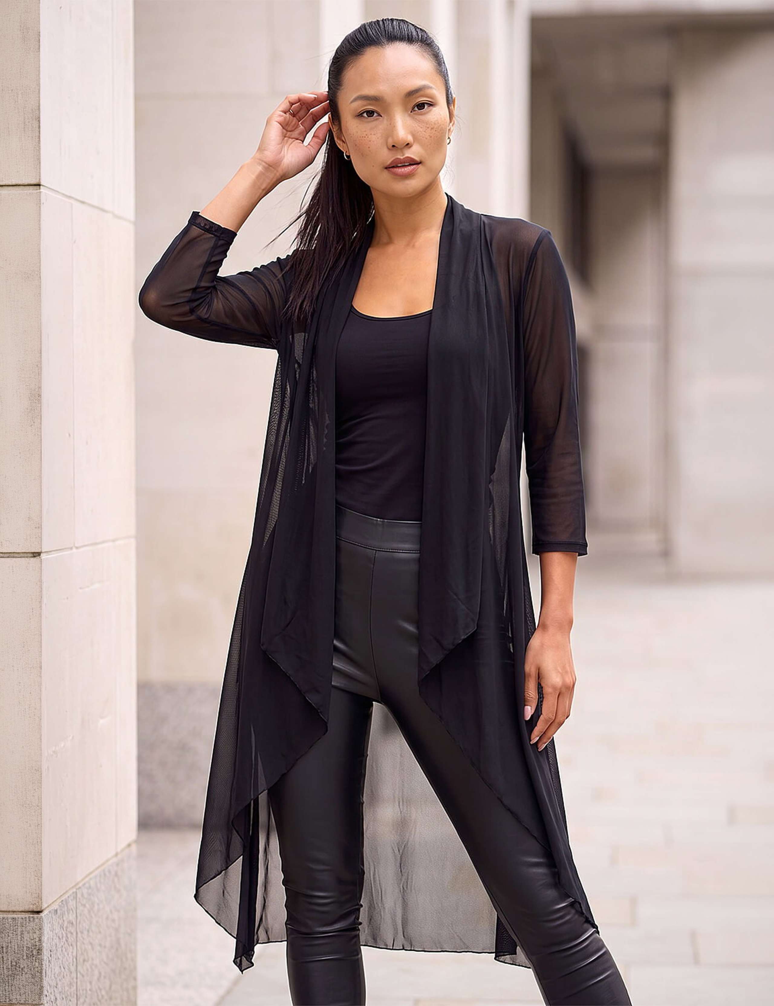 Mesh Longline Kimono 1 of 4