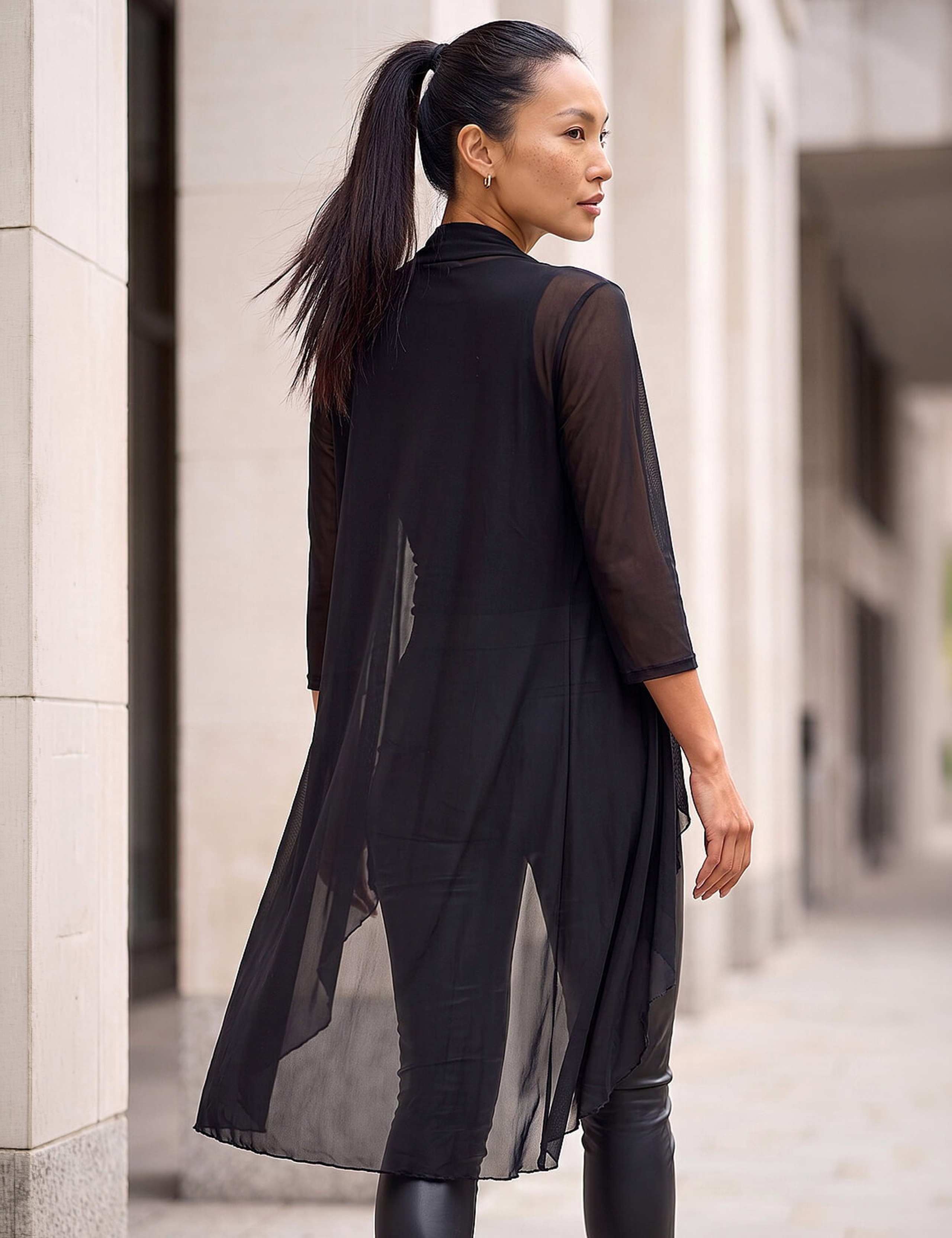 Mesh Longline Kimono 2 of 4