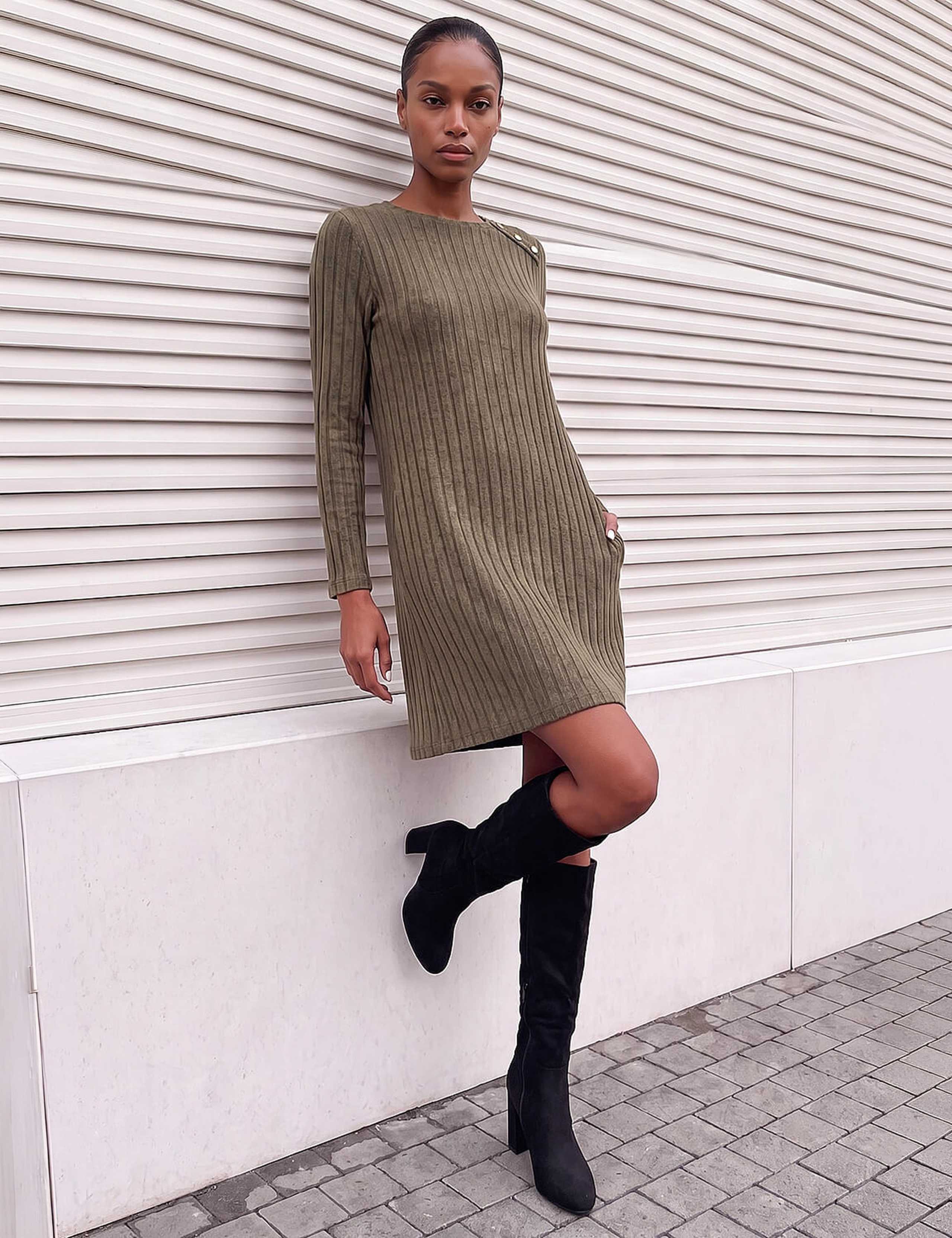 Textured Mini Swing Dress 3 of 4