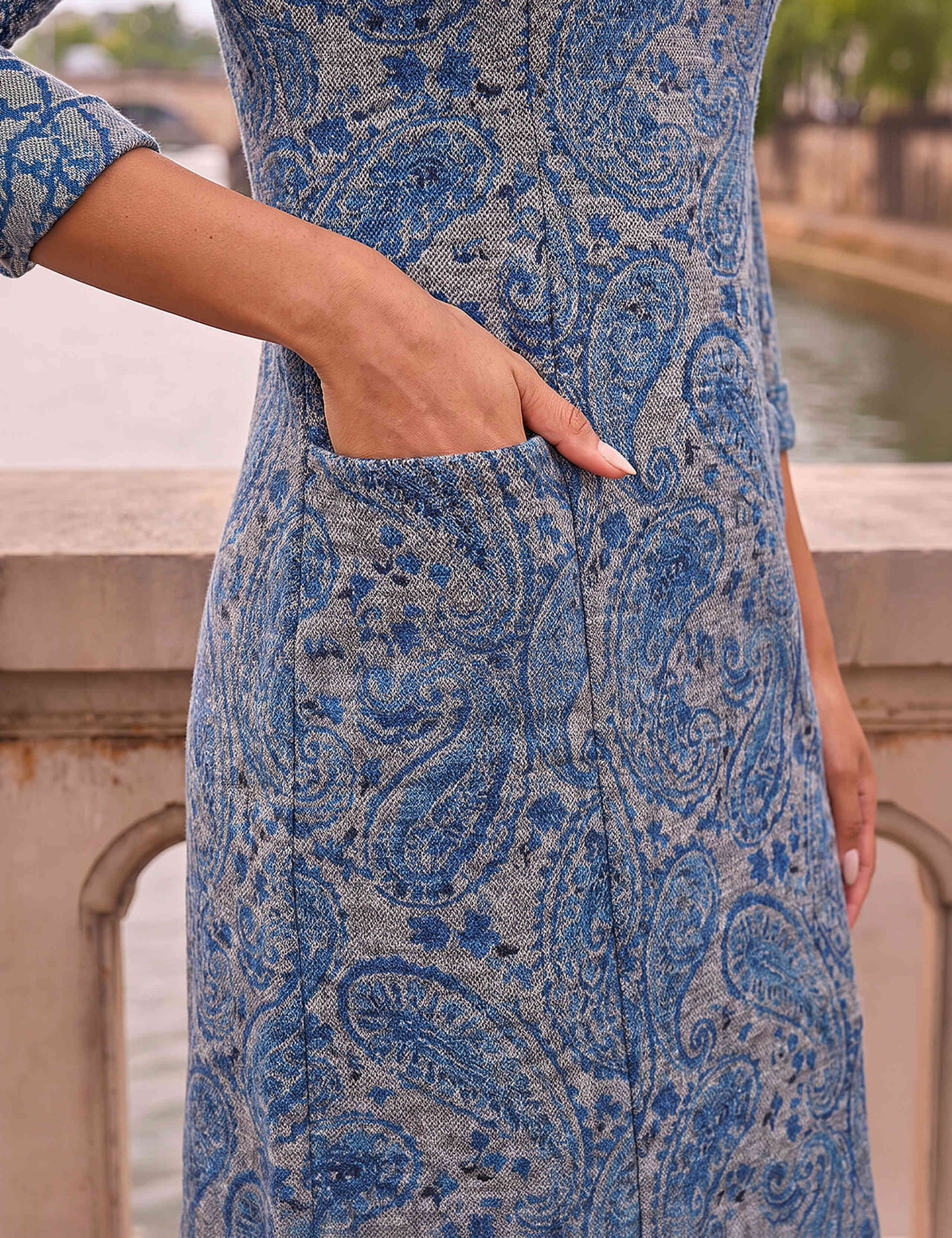 Paisley Knee Length Shift Dress 4 of 4