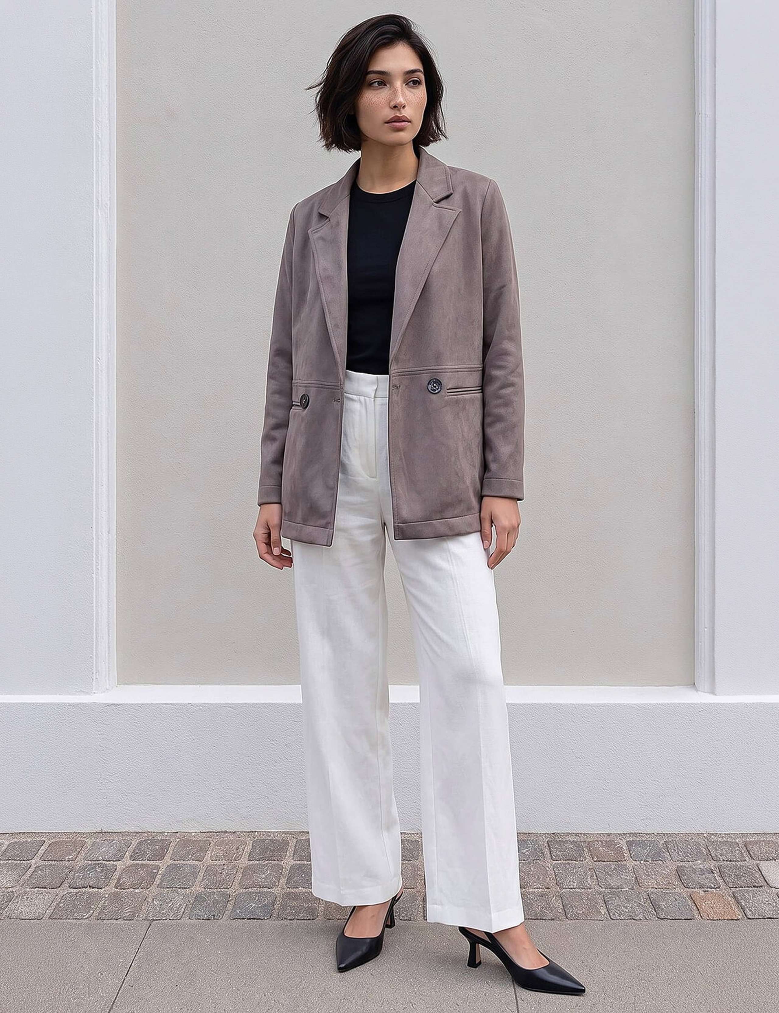 Petite Suedette Lightweight Collared Jacket 3 of 4