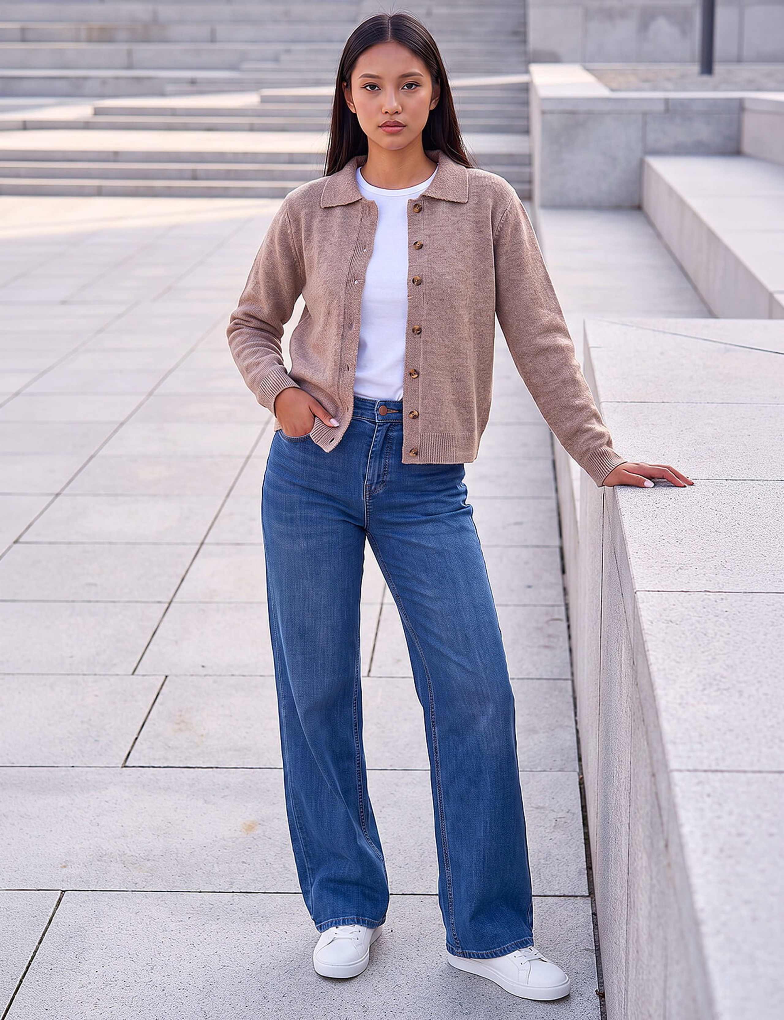 Collared Button Front Cardigan 3 of 4