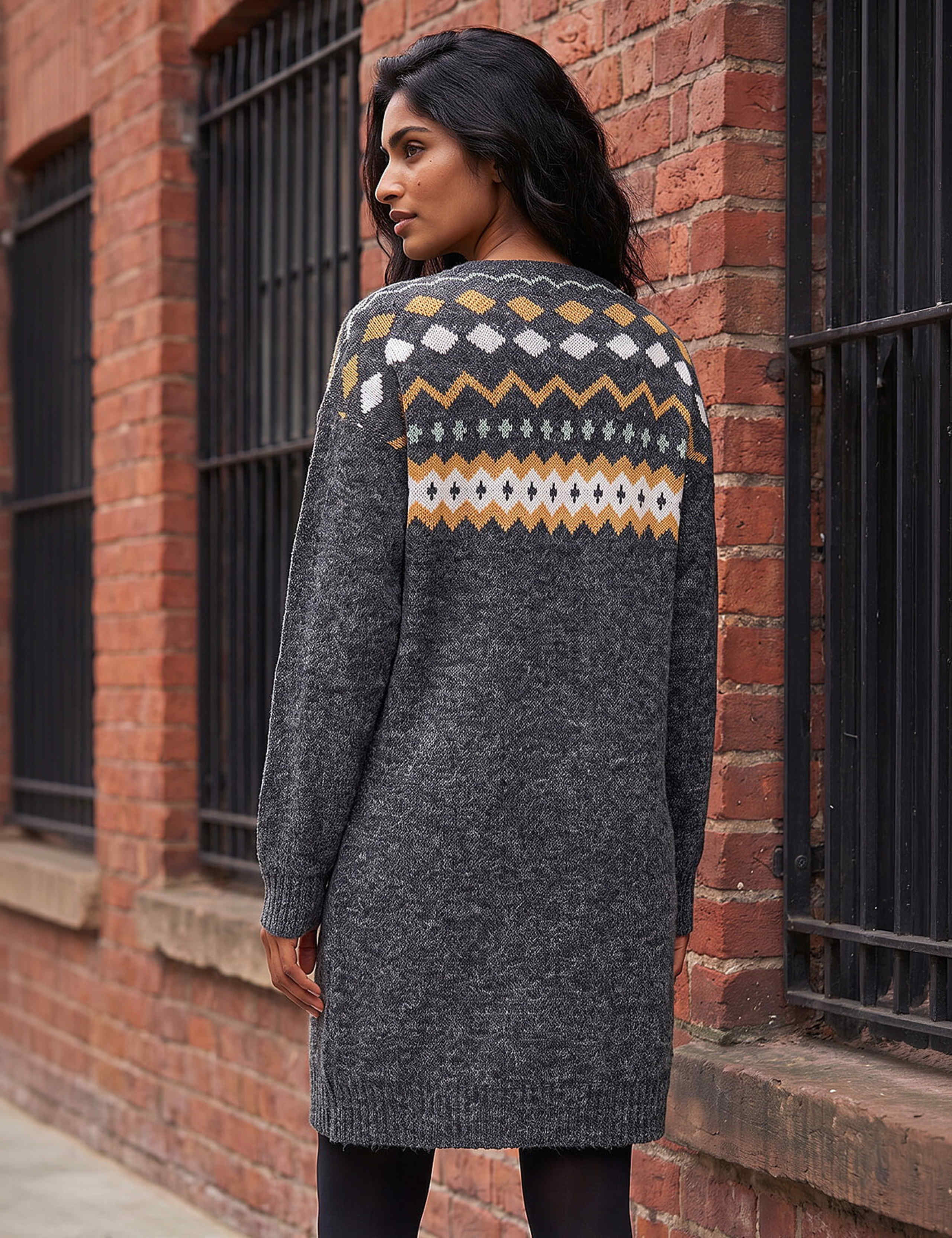 Knitted Knee Length Jumper Dress 2 of 4