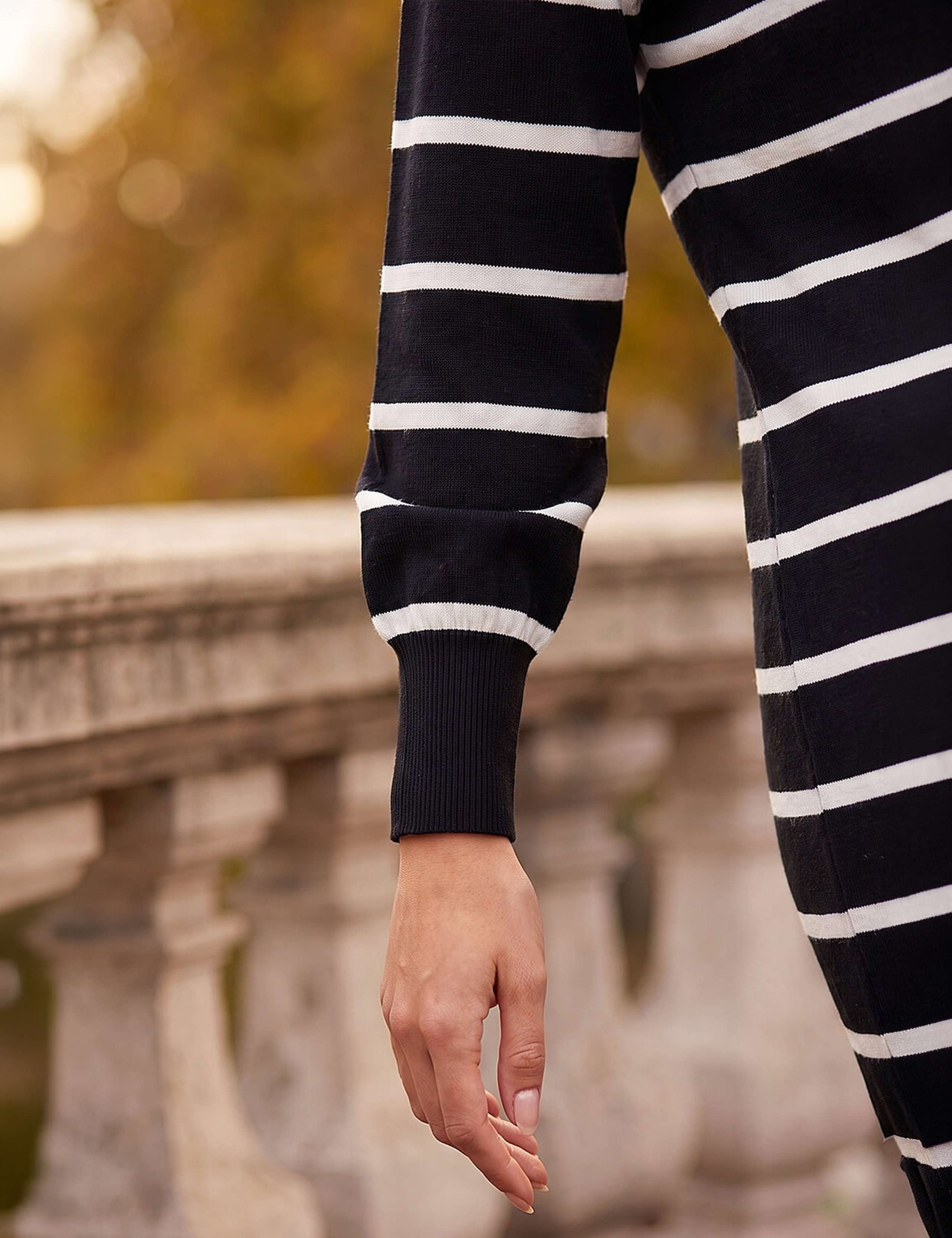 Striped Knee Length Jumper Dress 4 of 4